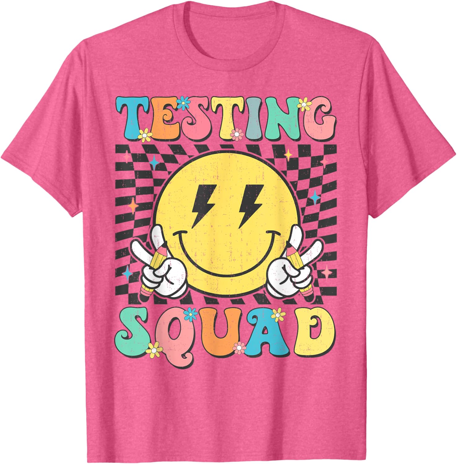 Groovy Test Day Testing Squad Motivation Teacher Student T-Shirt