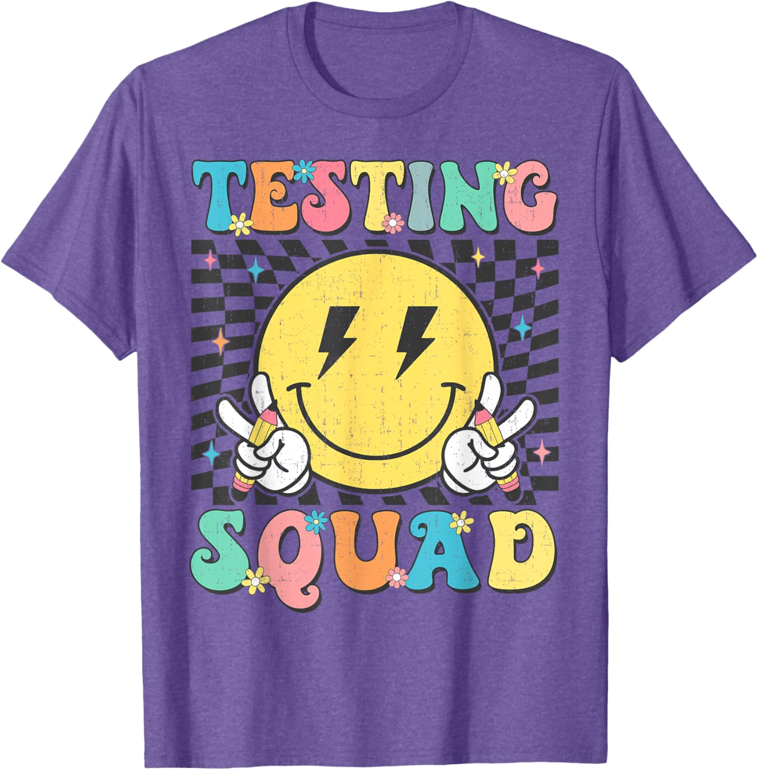 Groovy Test Day Testing Squad Motivation Teacher Student T-Shirt