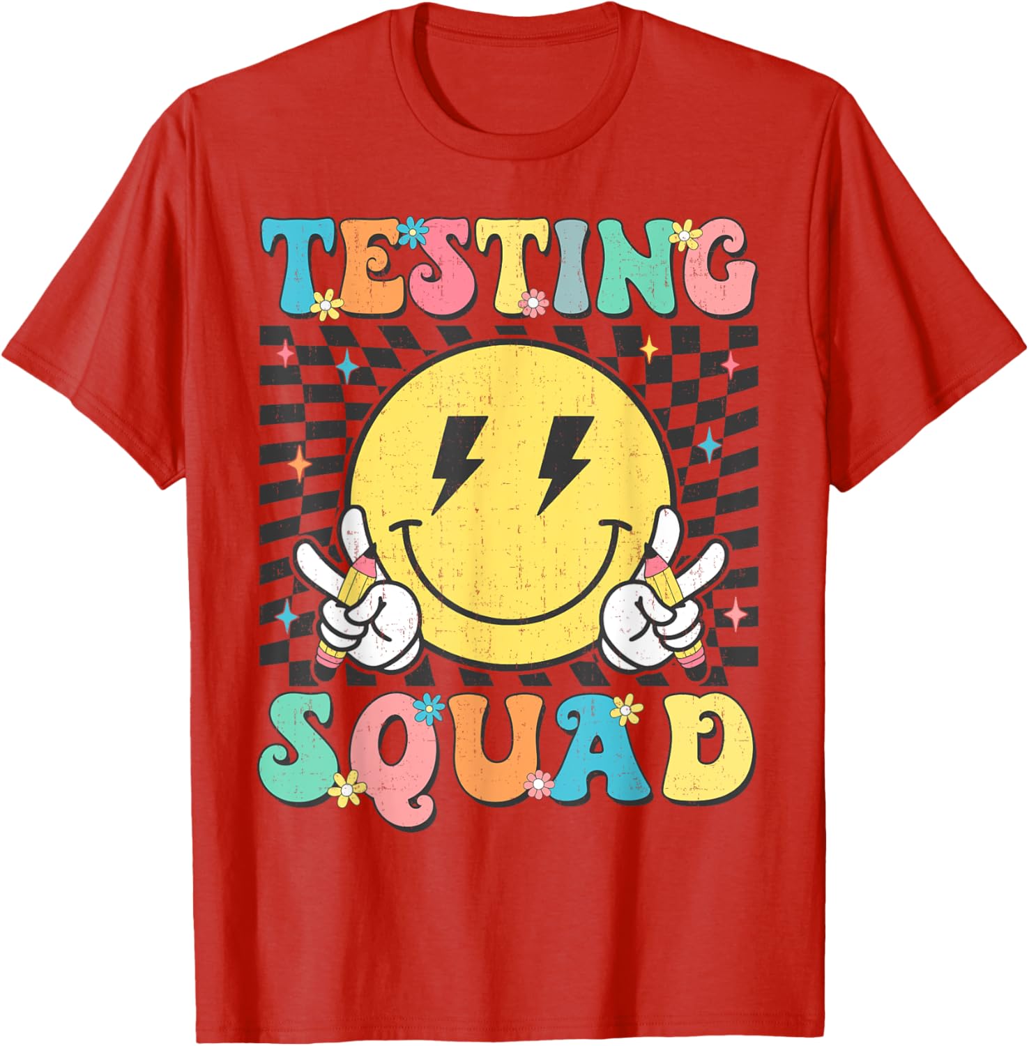 Groovy Test Day Testing Squad Motivation Teacher Student T-Shirt