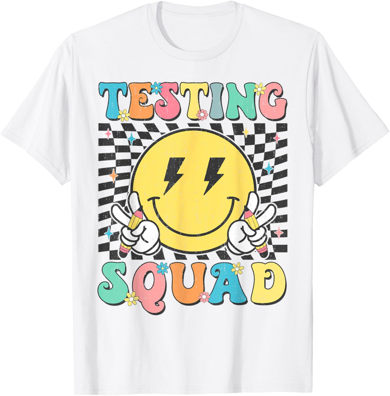 Groovy Test Day Testing Squad Motivation Teacher Student T-Shirt