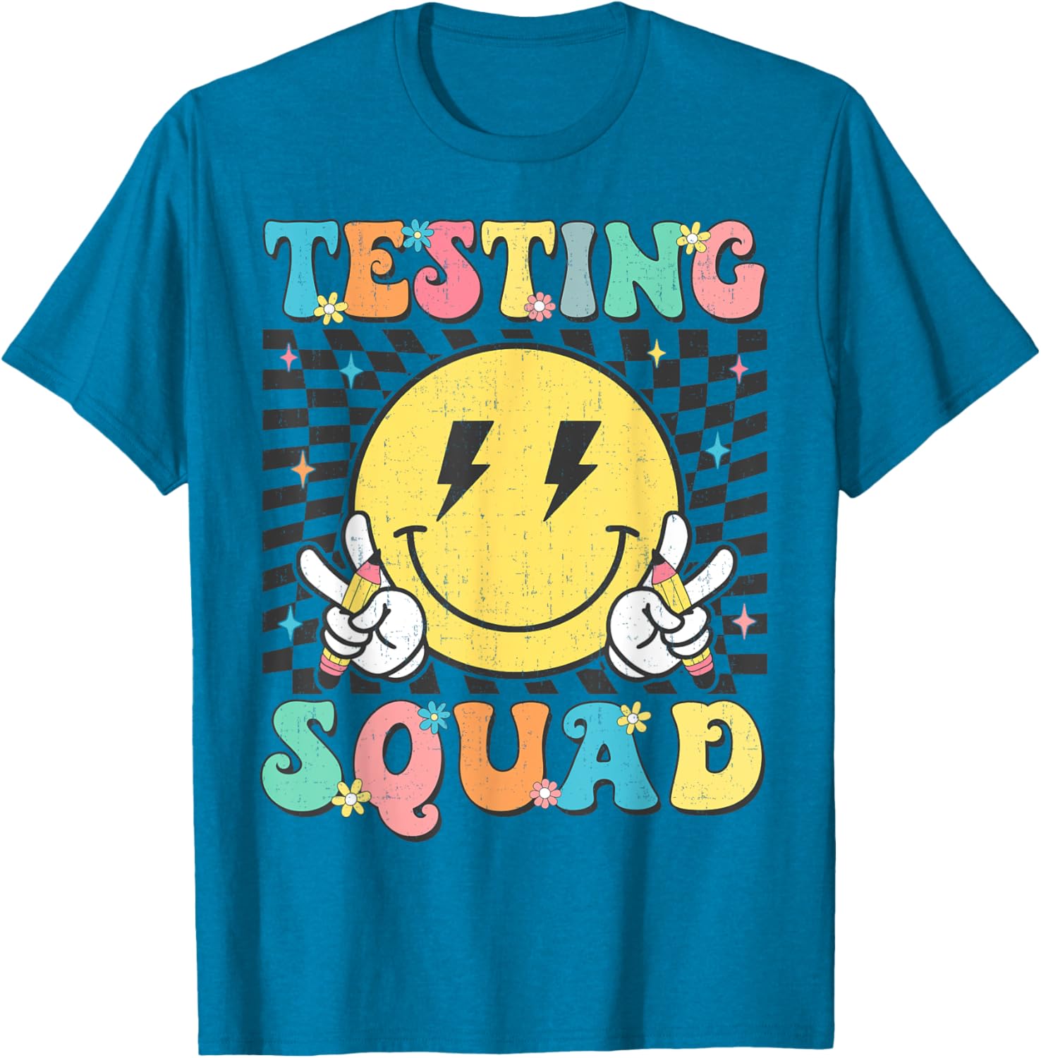 Groovy Test Day Testing Squad Motivation Teacher Student T-Shirt