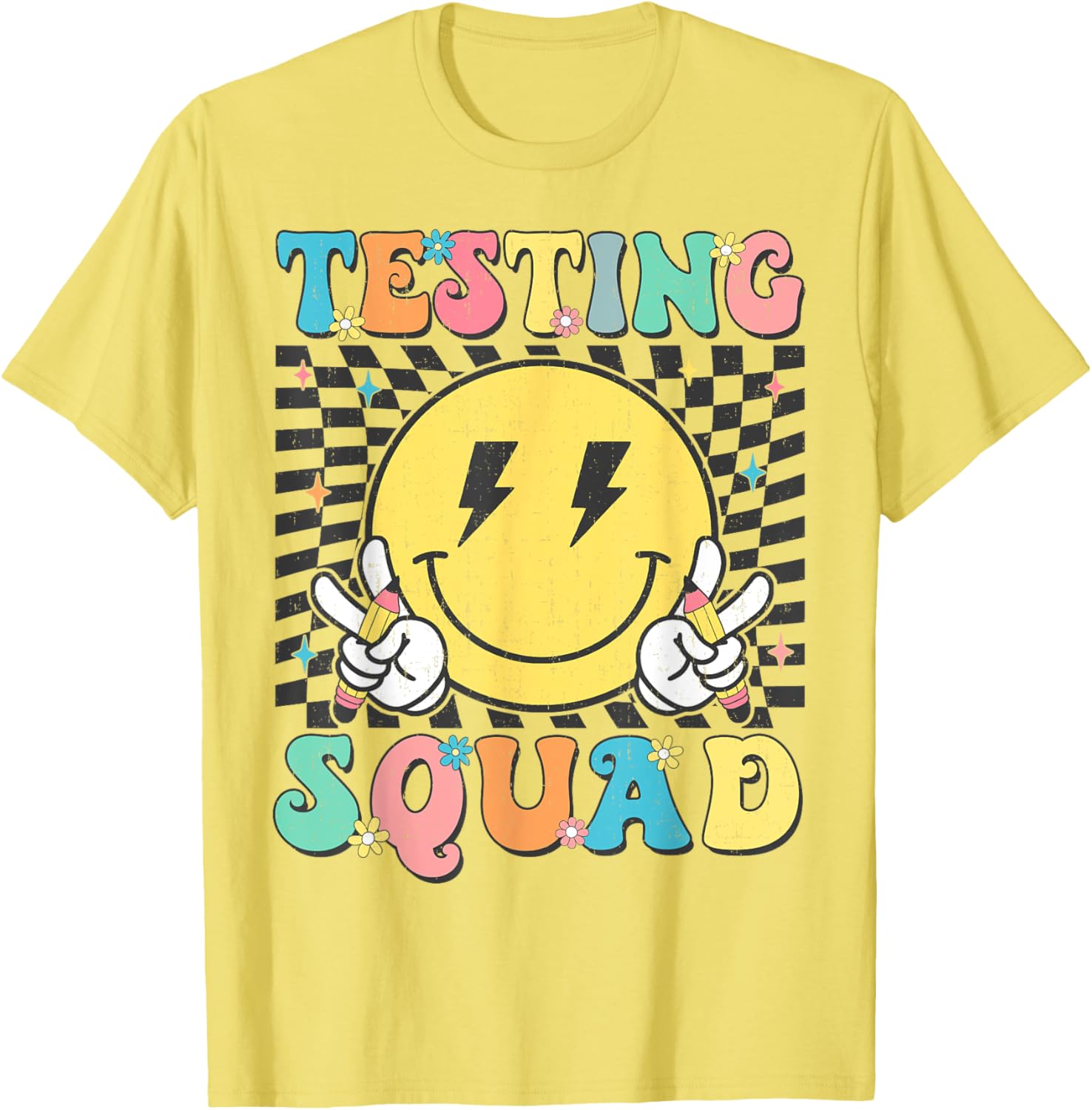Groovy Test Day Testing Squad Motivation Teacher Student T-Shirt