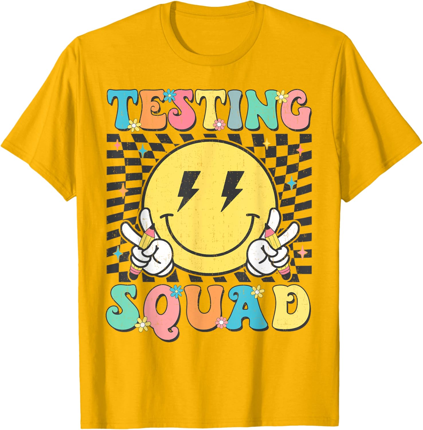 Groovy Test Day Testing Squad Motivation Teacher Student T-Shirt