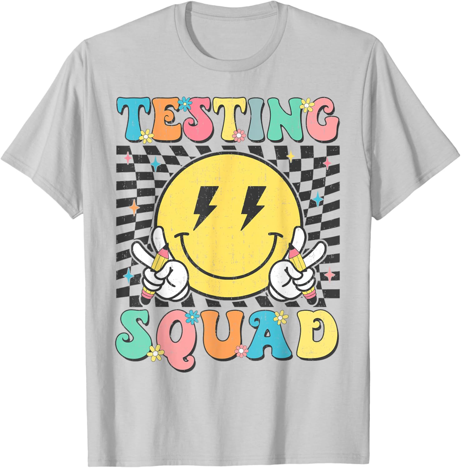 Groovy Test Day Testing Squad Motivation Teacher Student T-Shirt