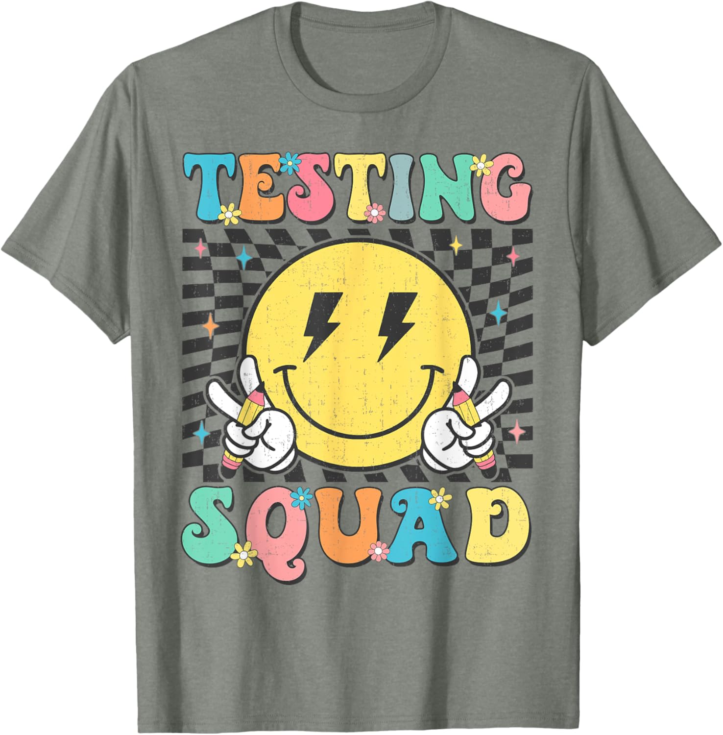 Groovy Test Day Testing Squad Motivation Teacher Student T-Shirt