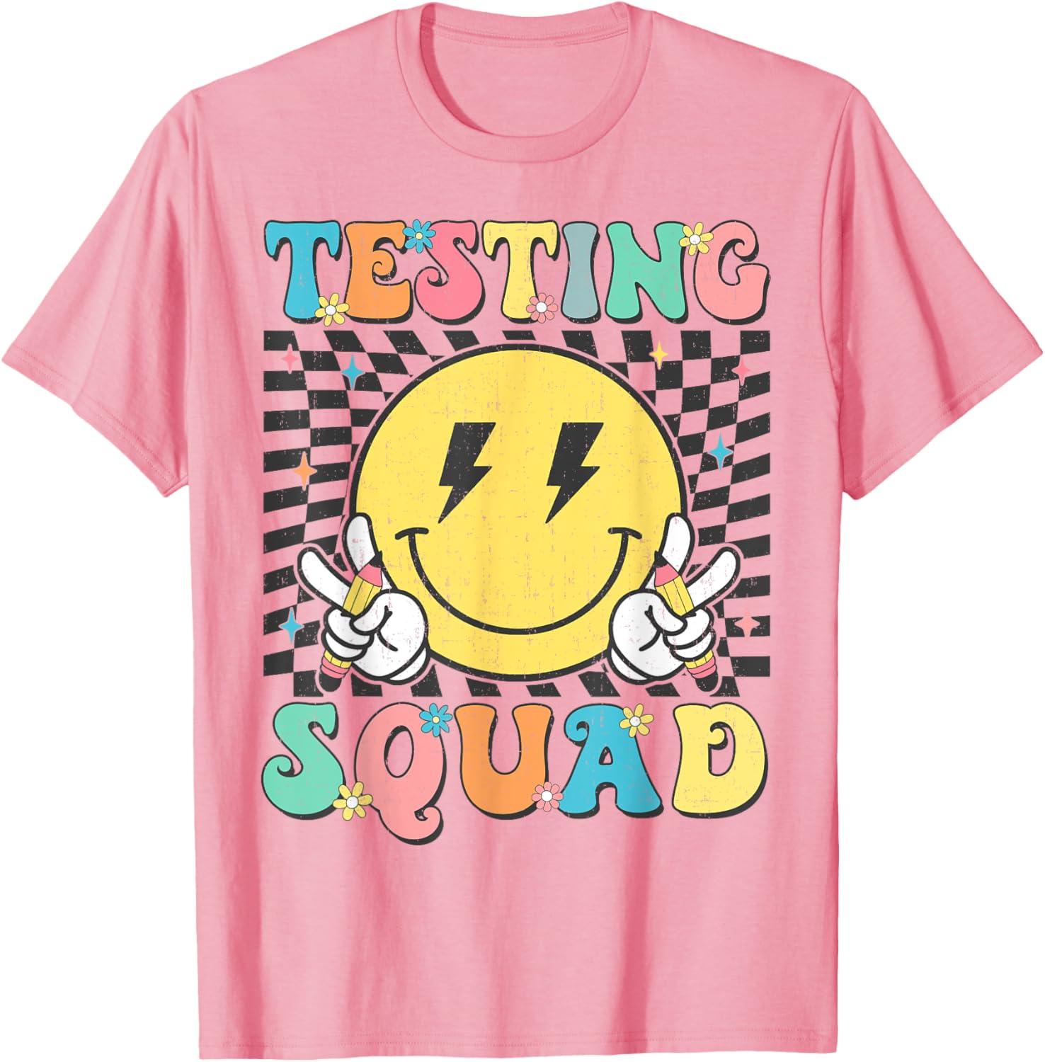 Groovy Test Day Testing Squad Motivation Teacher Student T-Shirt
