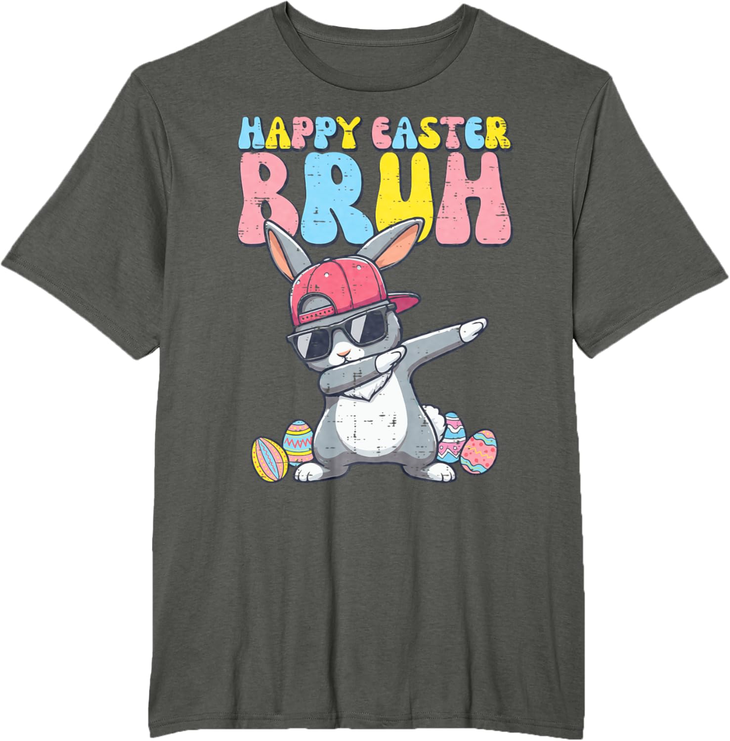 Happy Easter Bruh Bunny Dab Rabbit Dance Boys Kids Toddler T-Shirt