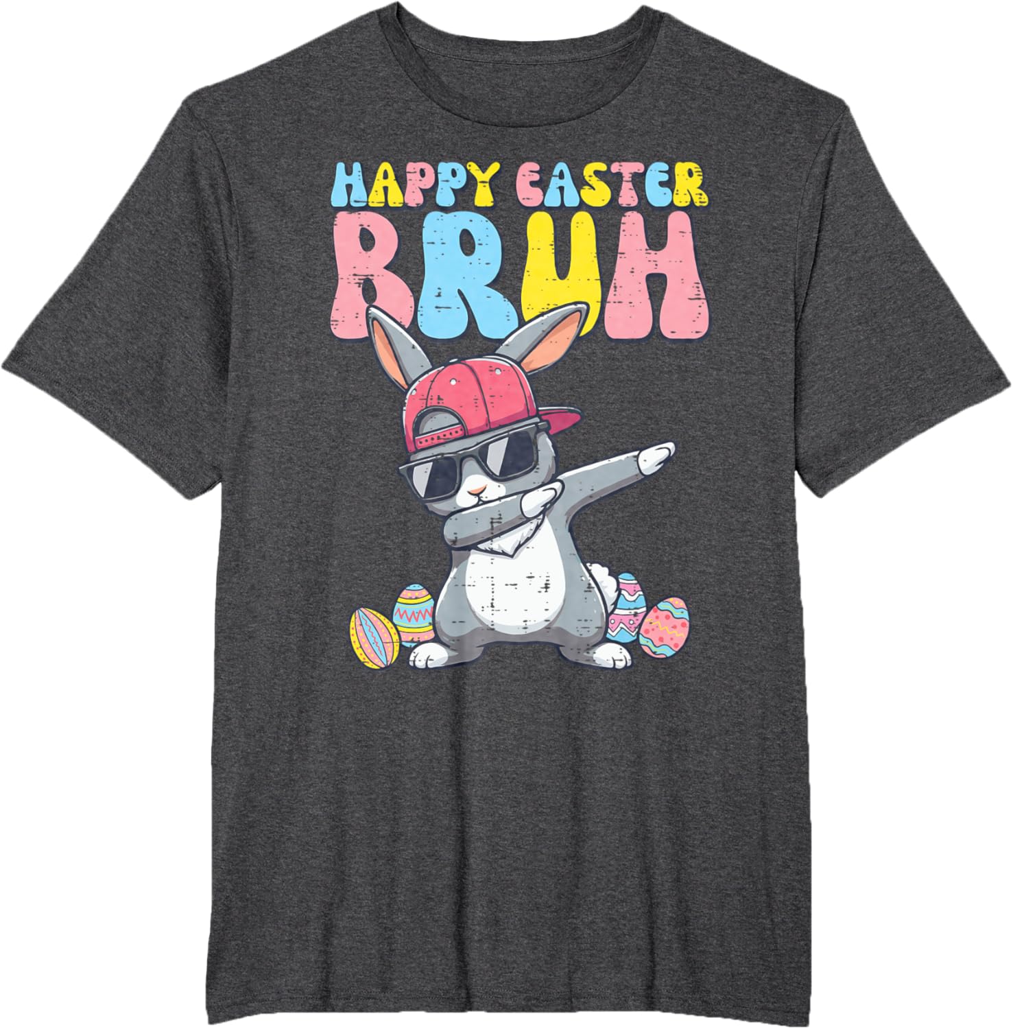 Happy Easter Bruh Bunny Dab Rabbit Dance Boys Kids Toddler T-Shirt