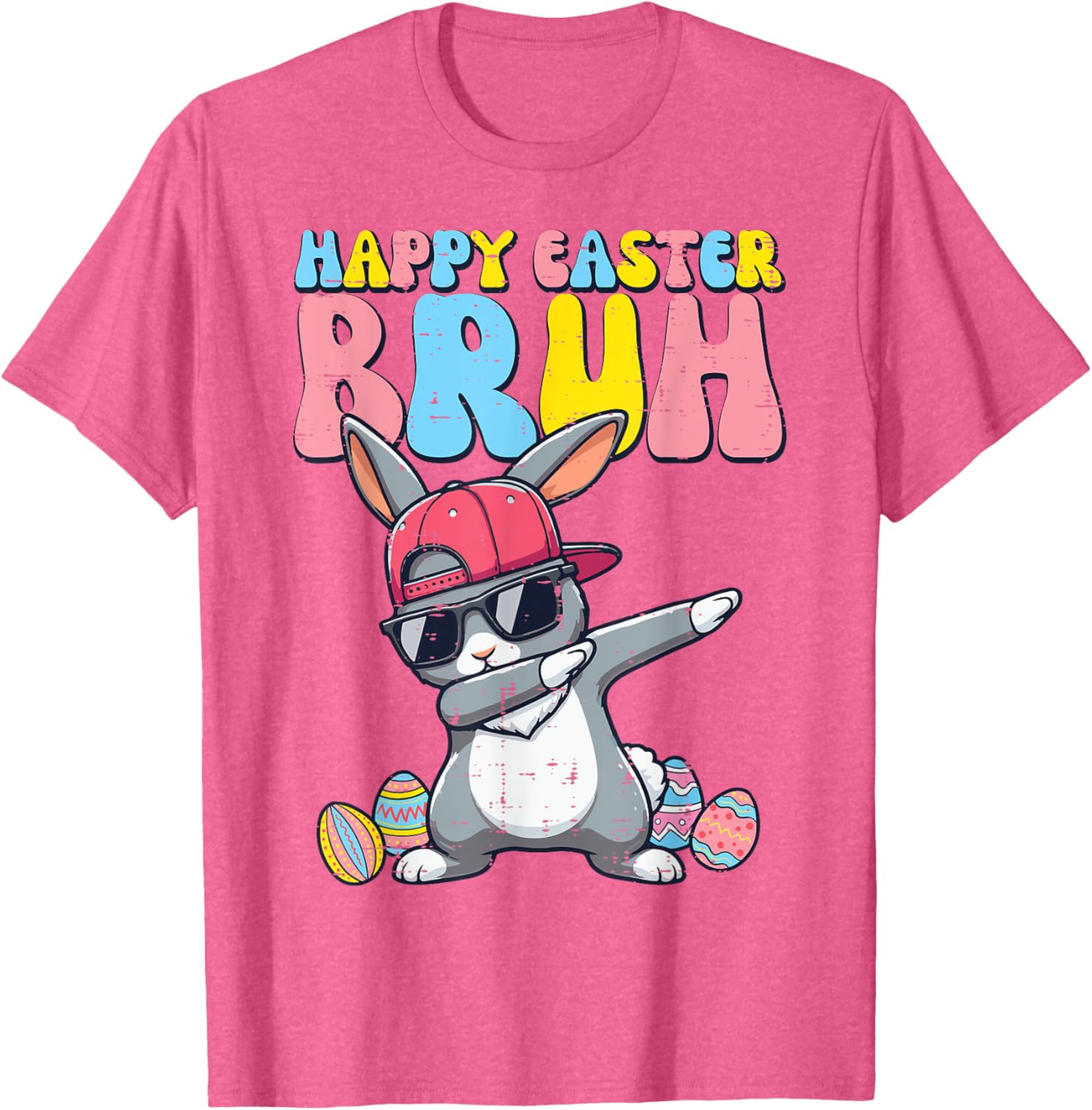 Happy Easter Bruh Bunny Dab Rabbit Dance Boys Kids Toddler T-Shirt