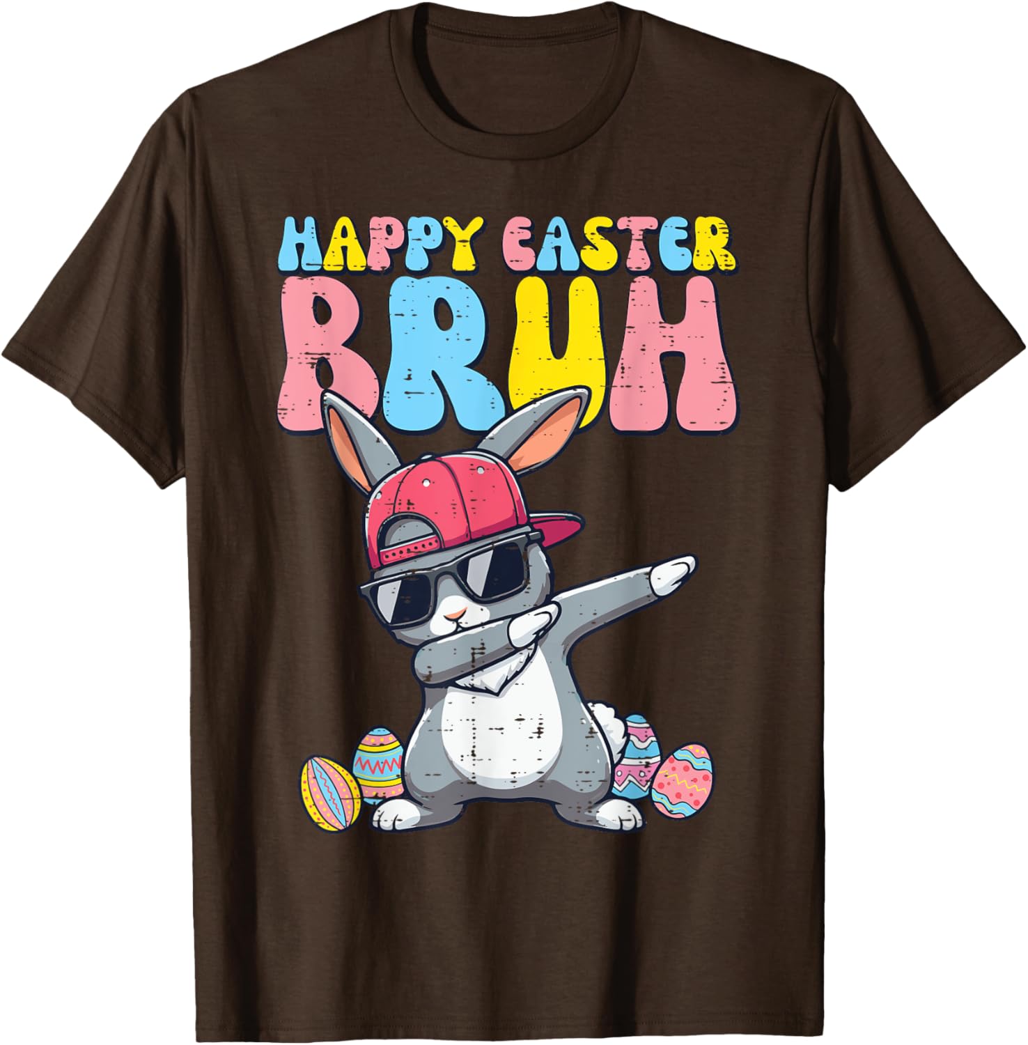 Happy Easter Bruh Bunny Dab Rabbit Dance Boys Kids Toddler T-Shirt