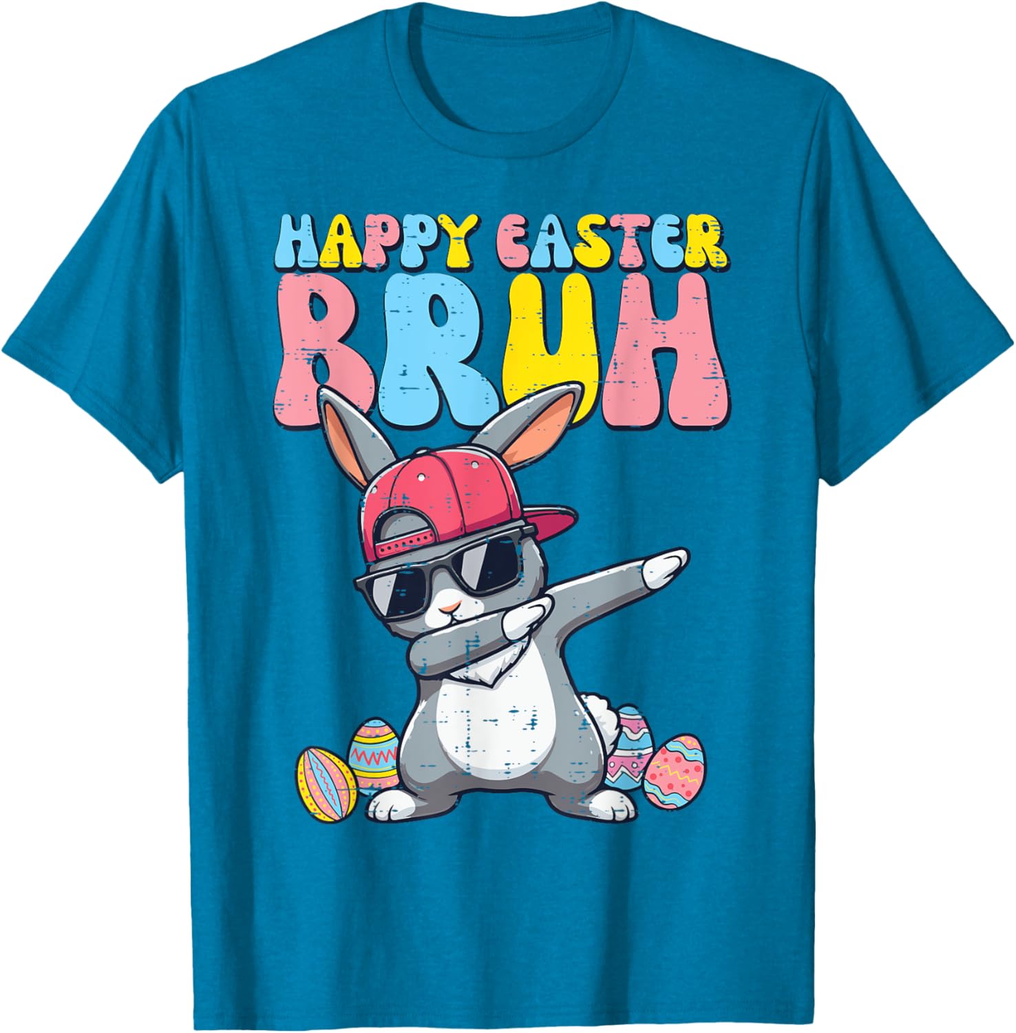 Happy Easter Bruh Bunny Dab Rabbit Dance Boys Kids Toddler T-Shirt