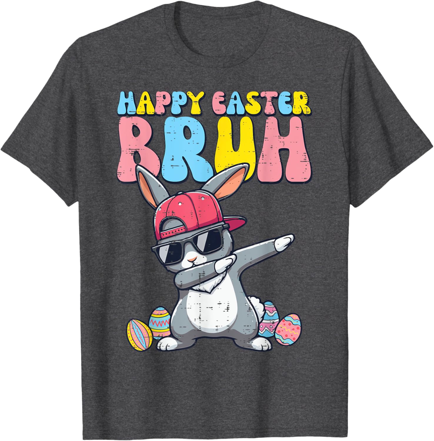 Happy Easter Bruh Bunny Dab Rabbit Dance Boys Kids Toddler T-Shirt