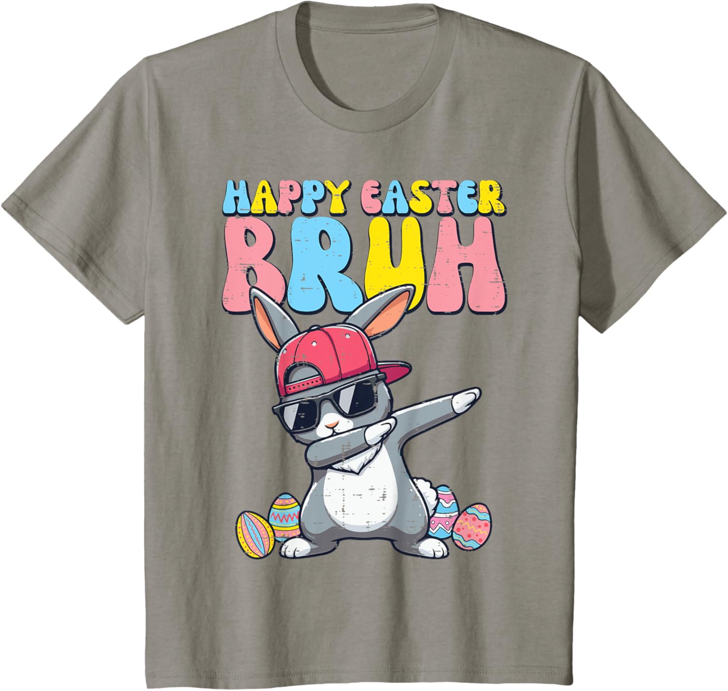 Happy Easter Bruh Bunny Dab Rabbit Dance Boys Kids Toddler T-Shirt