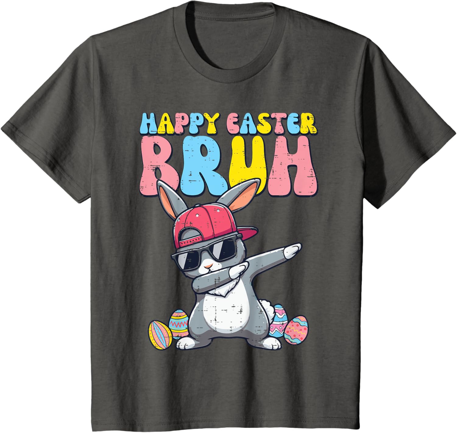 Happy Easter Bruh Bunny Dab Rabbit Dance Boys Kids Toddler T-Shirt