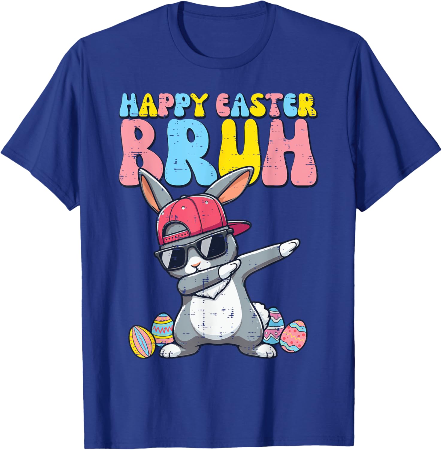 Happy Easter Bruh Bunny Dab Rabbit Dance Boys Kids Toddler T-Shirt