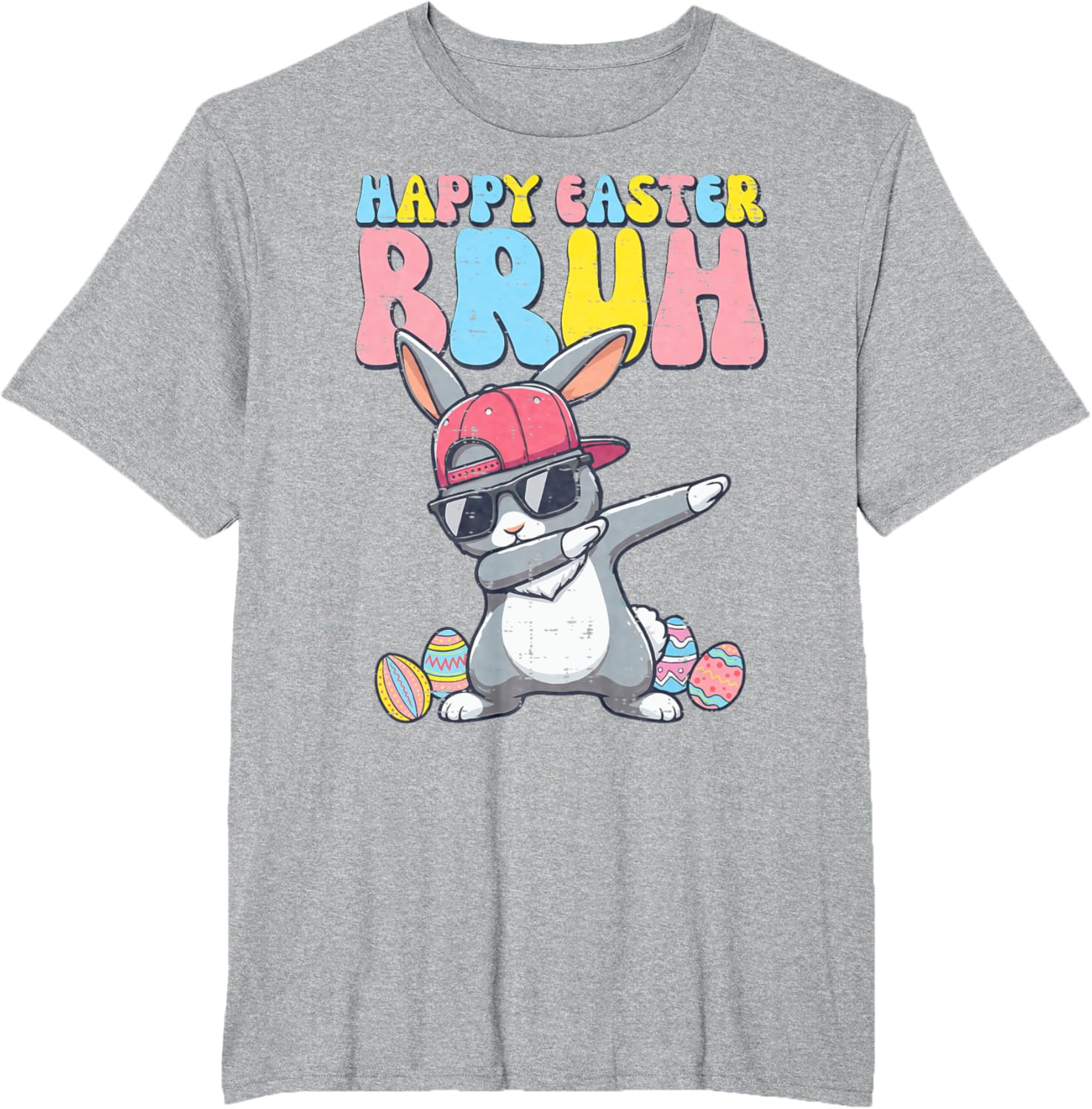 Happy Easter Bruh Bunny Dab Rabbit Dance Boys Kids Toddler T-Shirt