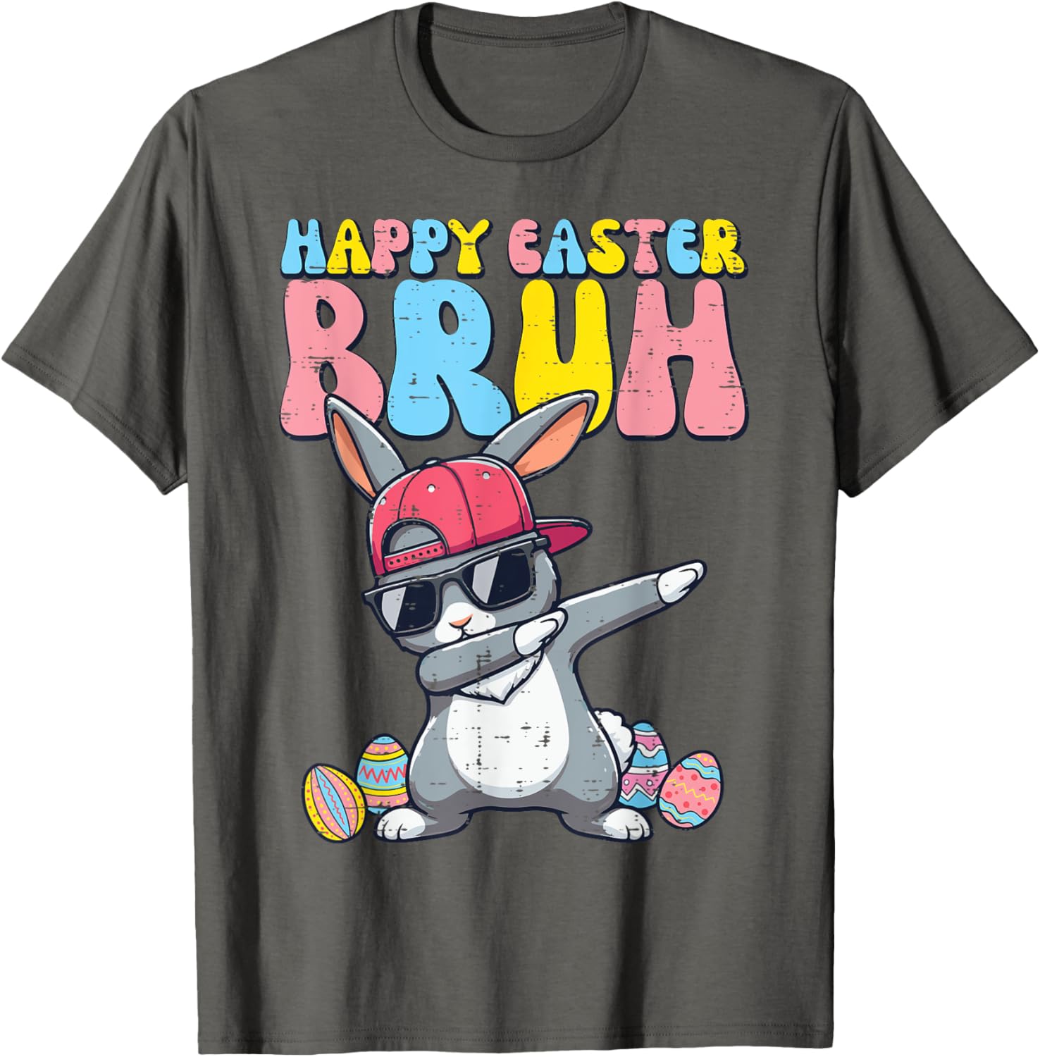 Happy Easter Bruh Bunny Dab Rabbit Dance Boys Kids Toddler T-Shirt