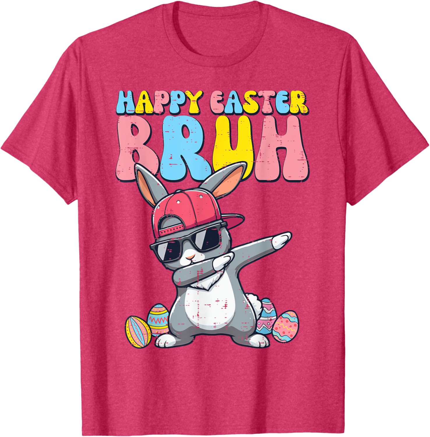 Happy Easter Bruh Bunny Dab Rabbit Dance Boys Kids Toddler T-Shirt