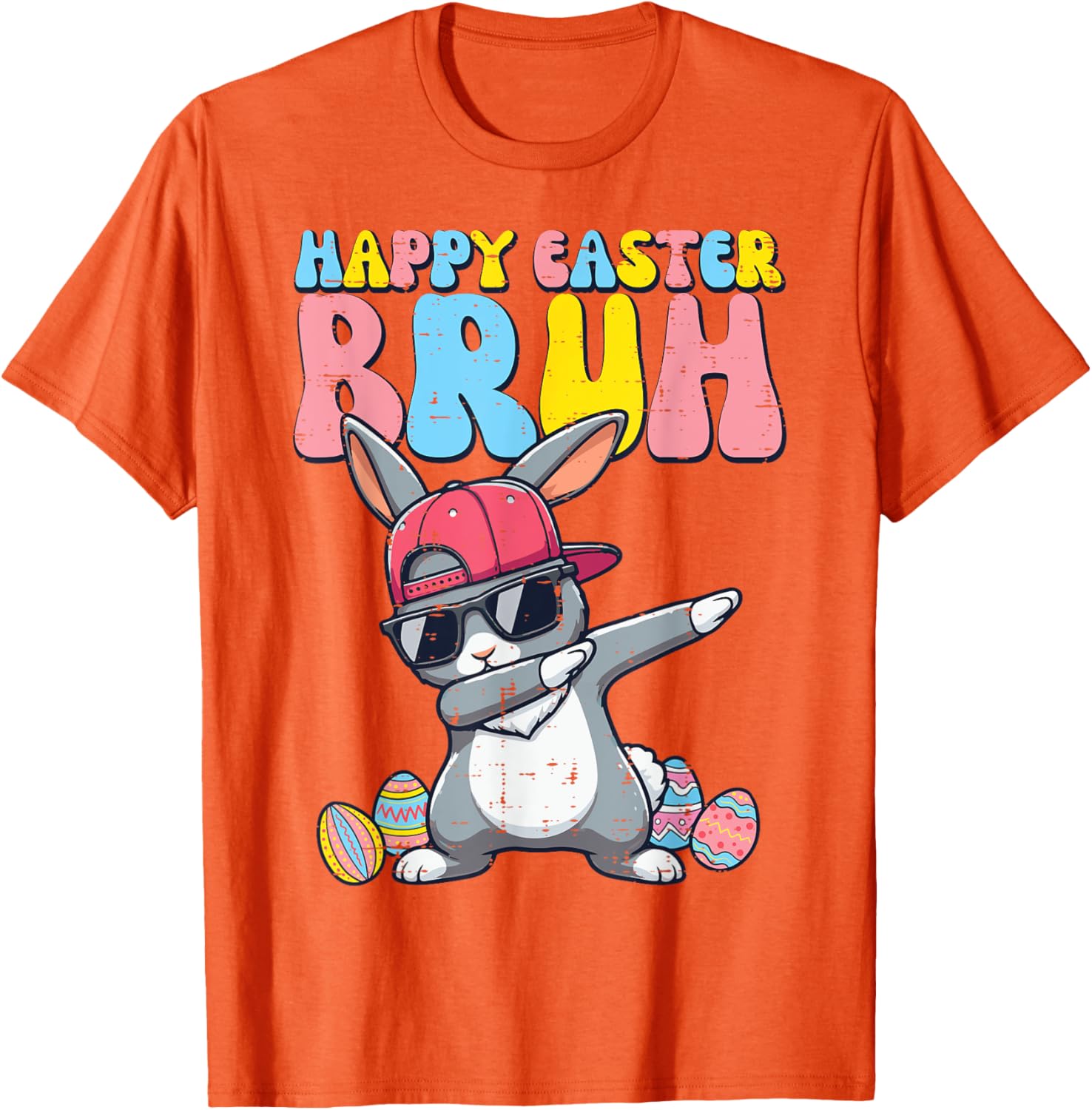 Happy Easter Bruh Bunny Dab Rabbit Dance Boys Kids Toddler T-Shirt