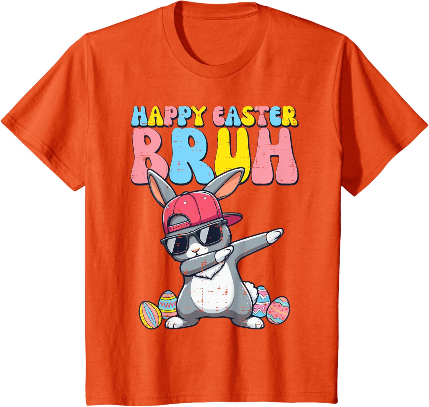 Happy Easter Bruh Bunny Dab Rabbit Dance Boys Kids Toddler T-Shirt