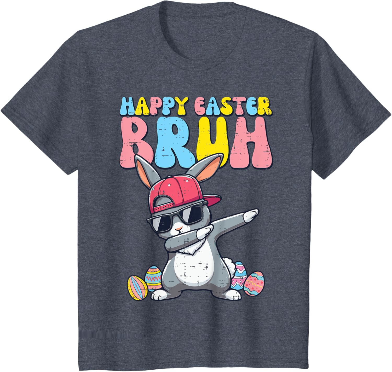 Happy Easter Bruh Bunny Dab Rabbit Dance Boys Kids Toddler T-Shirt