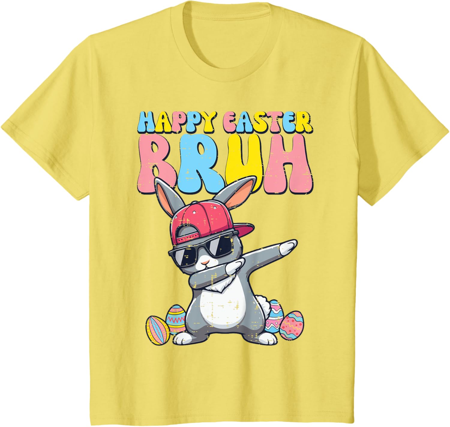 Happy Easter Bruh Bunny Dab Rabbit Dance Boys Kids Toddler T-Shirt