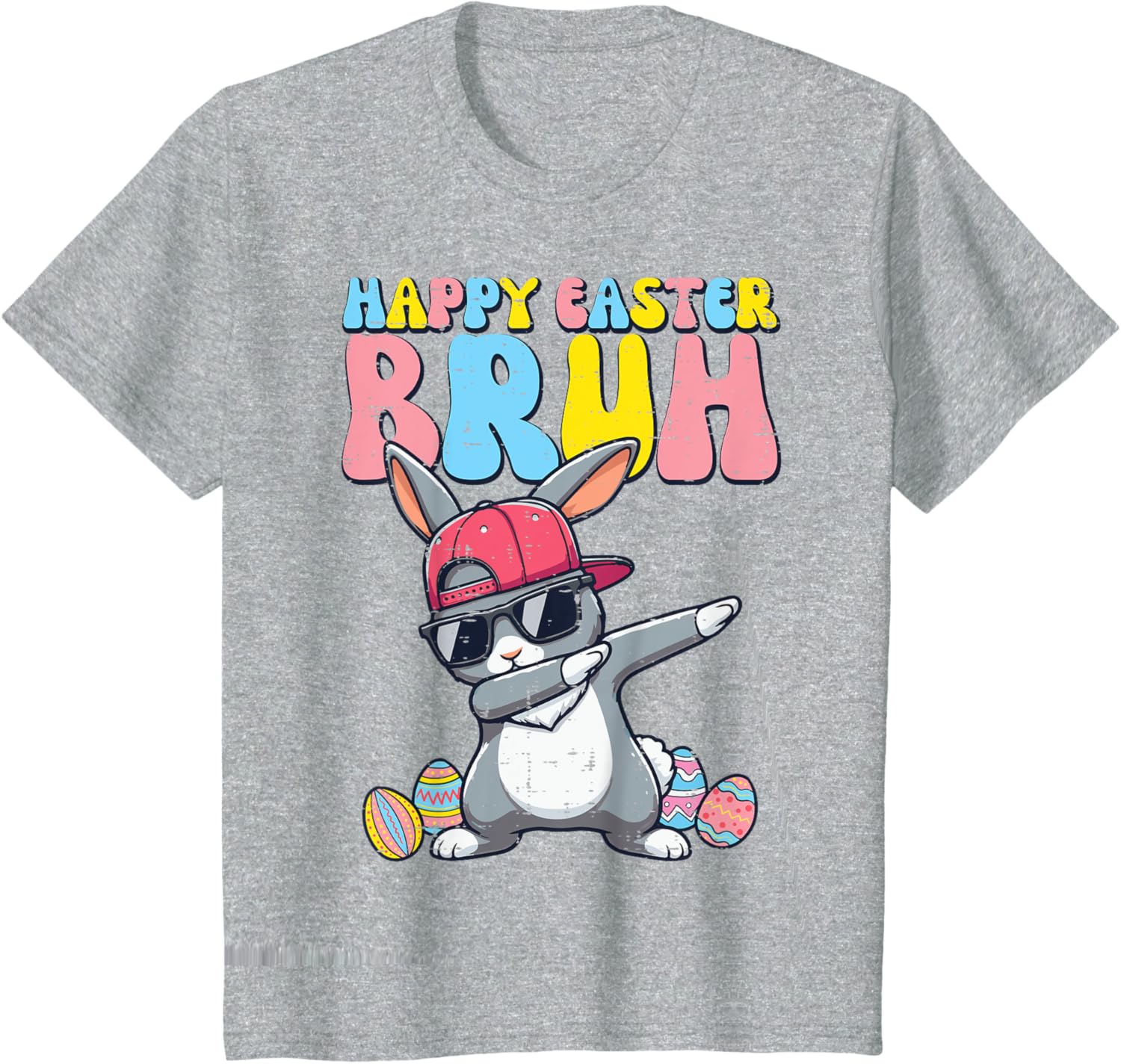 Happy Easter Bruh Bunny Dab Rabbit Dance Boys Kids Toddler T-Shirt