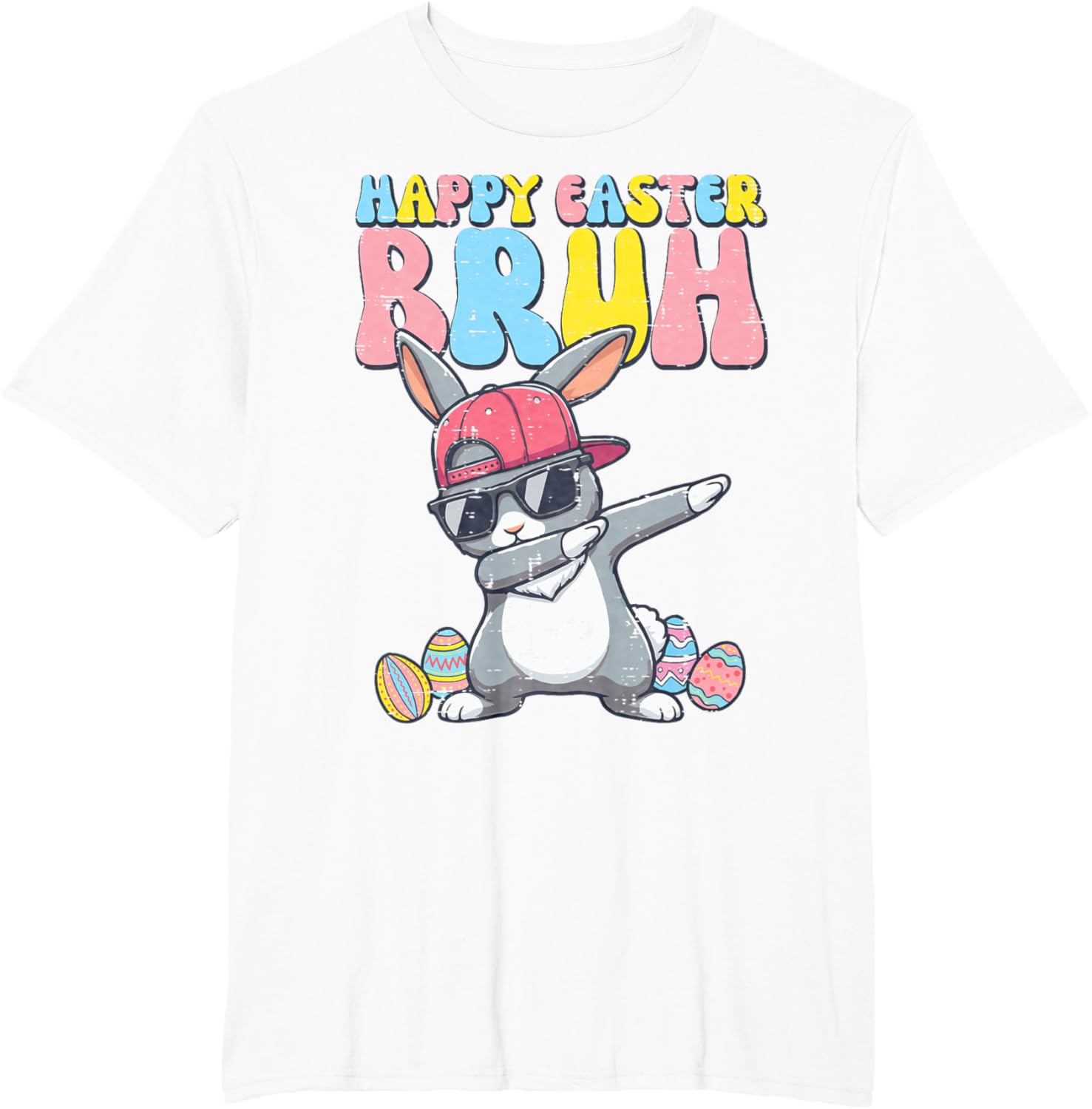 Happy Easter Bruh Bunny Dab Rabbit Dance Boys Kids Toddler T-Shirt