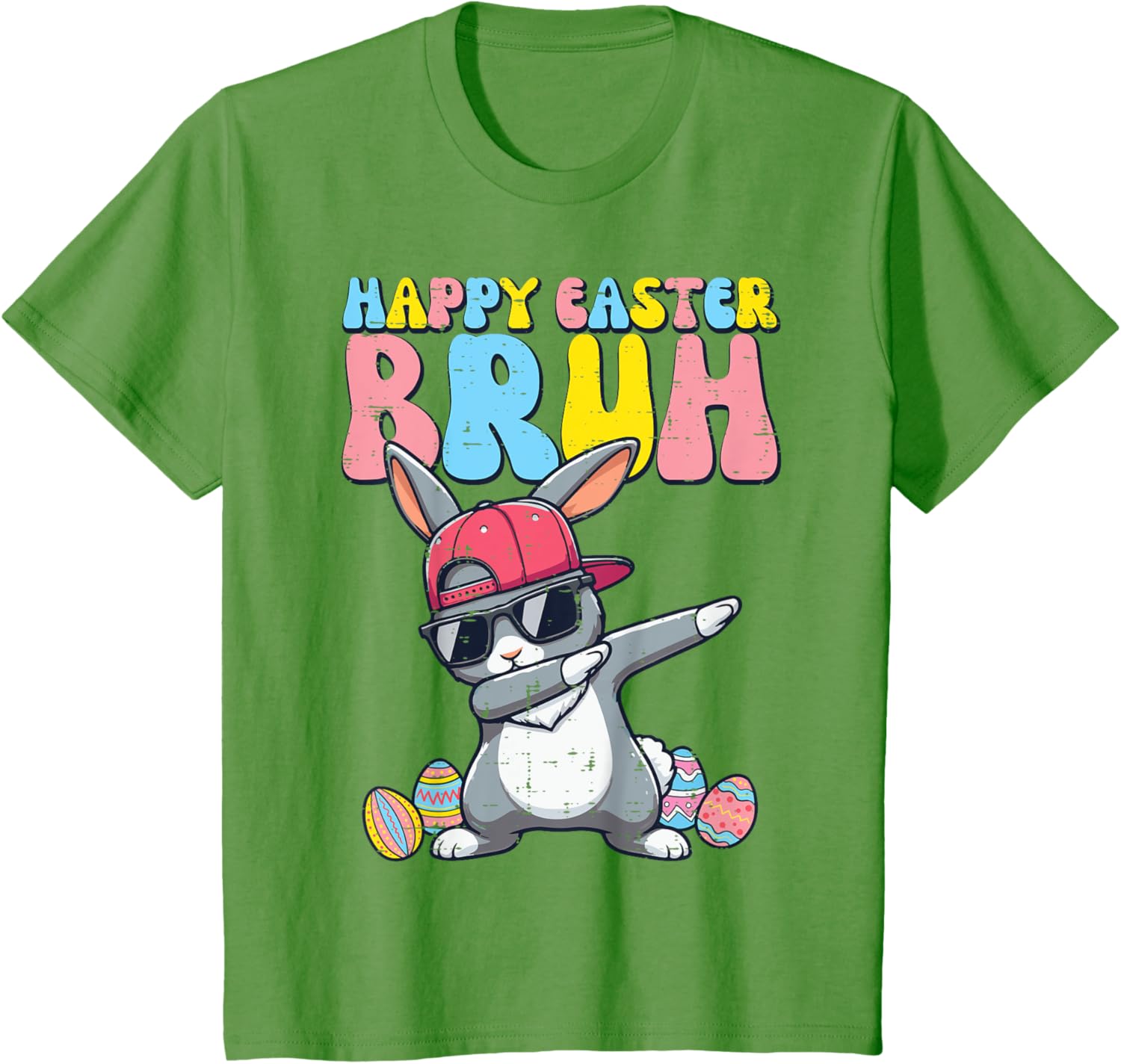 Happy Easter Bruh Bunny Dab Rabbit Dance Boys Kids Toddler T-Shirt