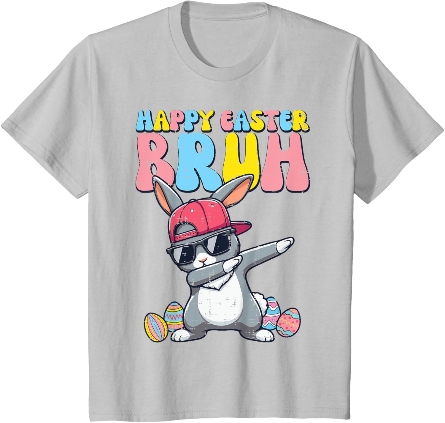 Happy Easter Bruh Bunny Dab Rabbit Dance Boys Kids Toddler T-Shirt