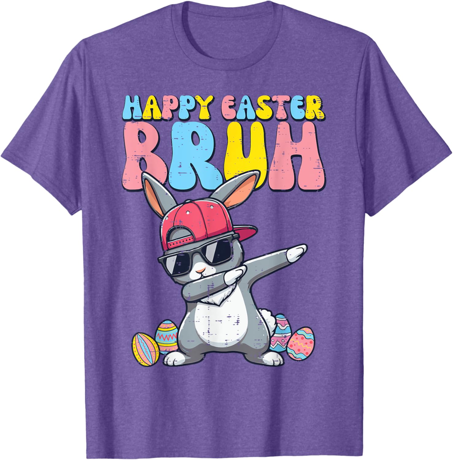 Happy Easter Bruh Bunny Dab Rabbit Dance Boys Kids Toddler T-Shirt