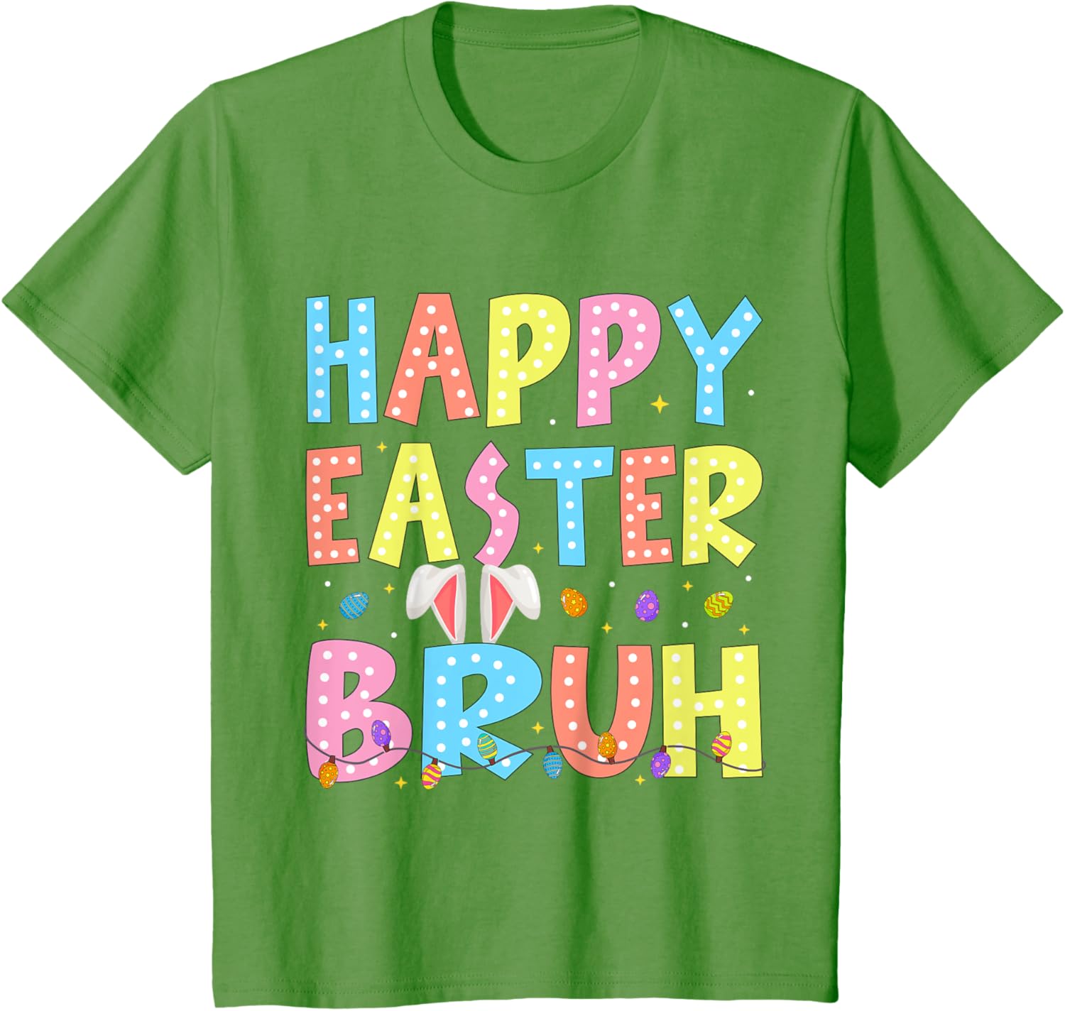 Happy Easter Bruh Bunny Rabbit Easter Day 2025 Boys Girls T-Shirt