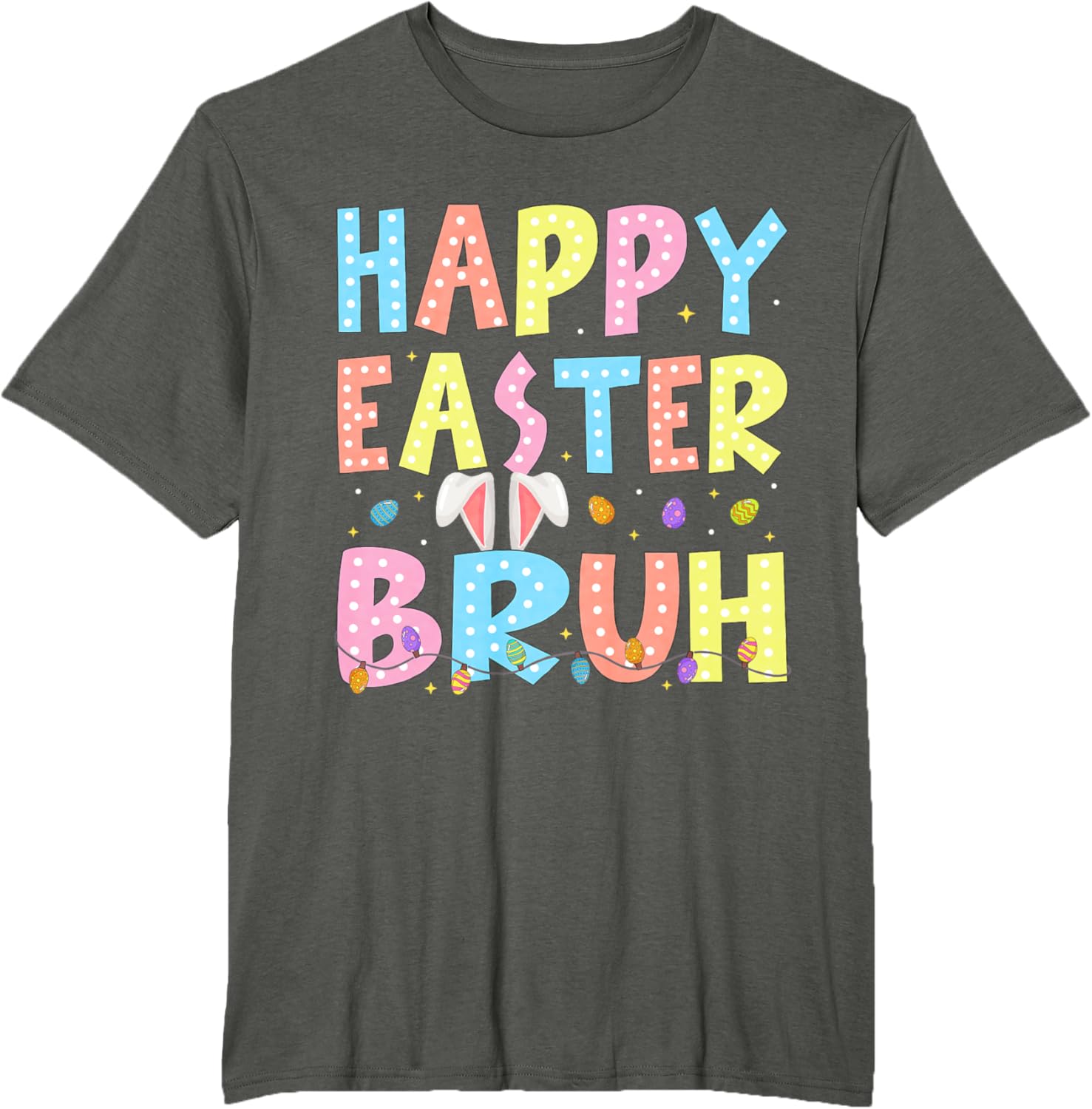 Happy Easter Bruh Bunny Rabbit Easter Day 2025 Boys Girls T-Shirt