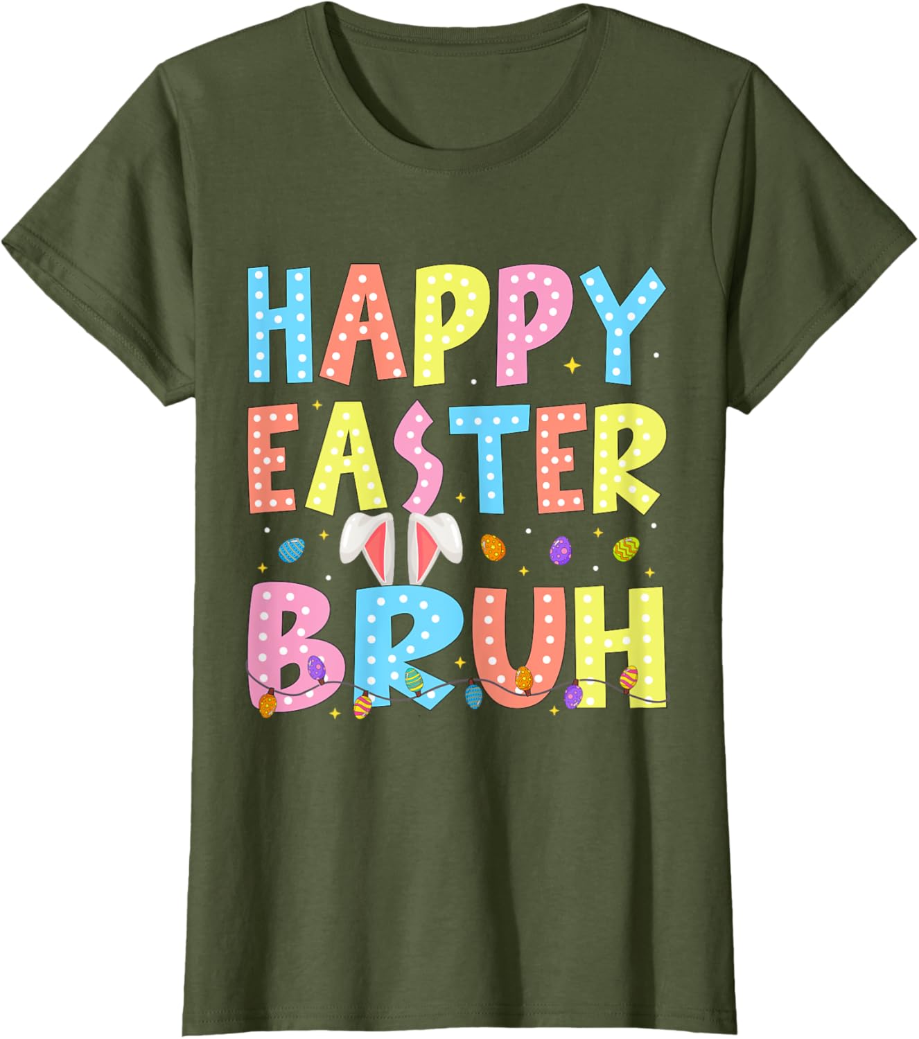 Happy Easter Bruh Bunny Rabbit Easter Day 2025 Boys Girls T-Shirt