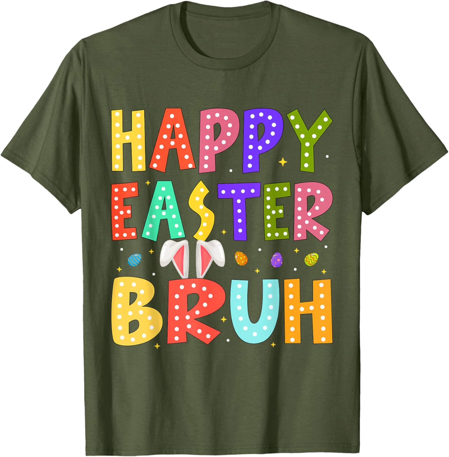 Happy Easter Bruh Bunny Rabbit Easter Day 2025 Boys Girls T-Shirt