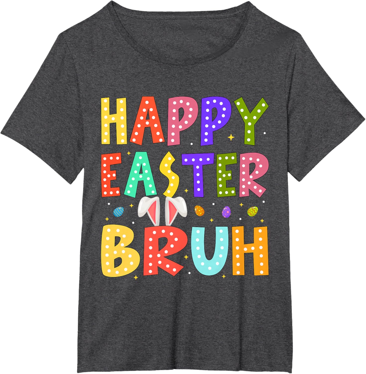 Happy Easter Bruh Bunny Rabbit Easter Day 2025 Boys Girls T-Shirt