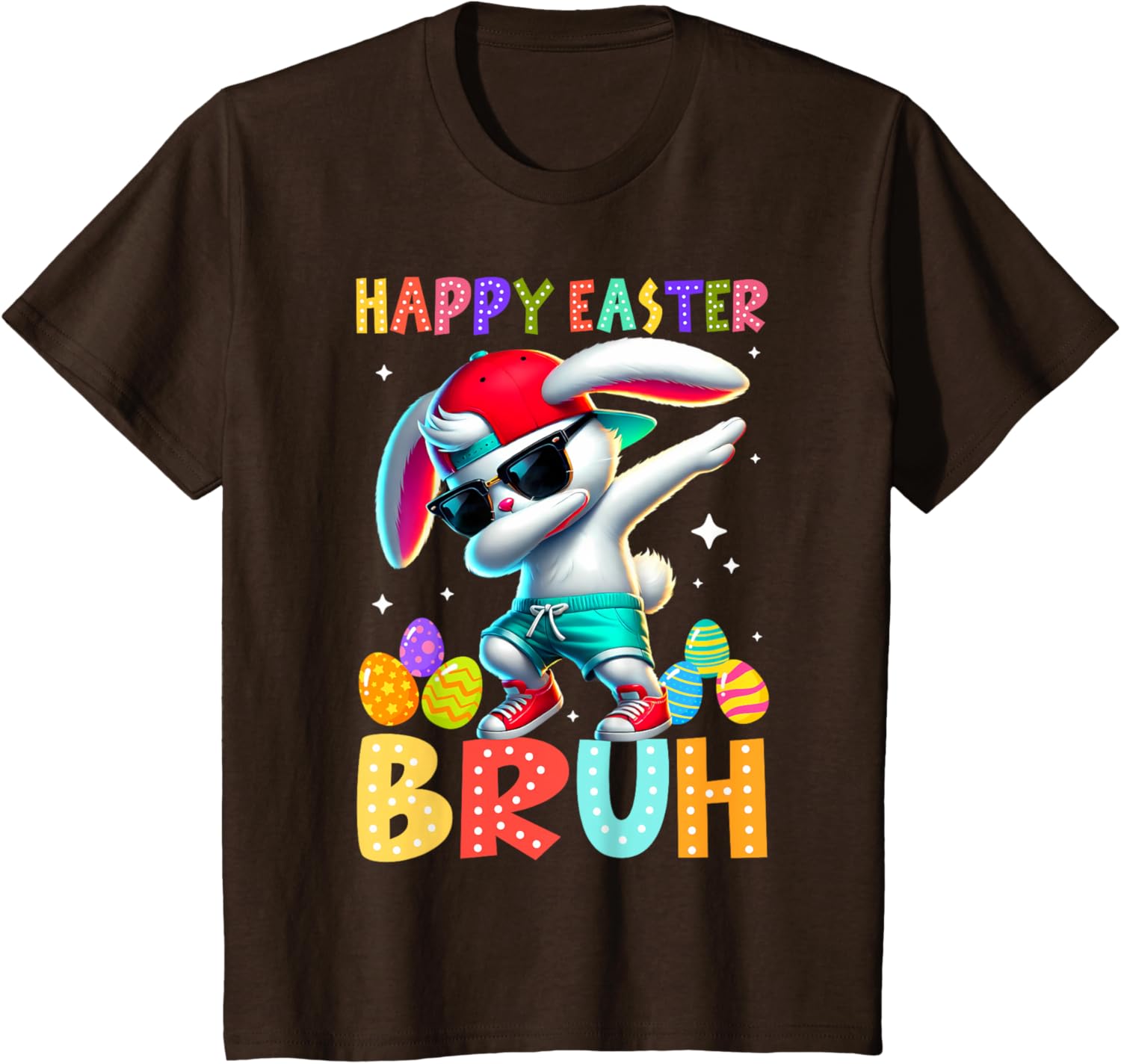 Happy Easter Bruh Bunny Rabbit Easter Day 2025 Boys Girls T-Shirt