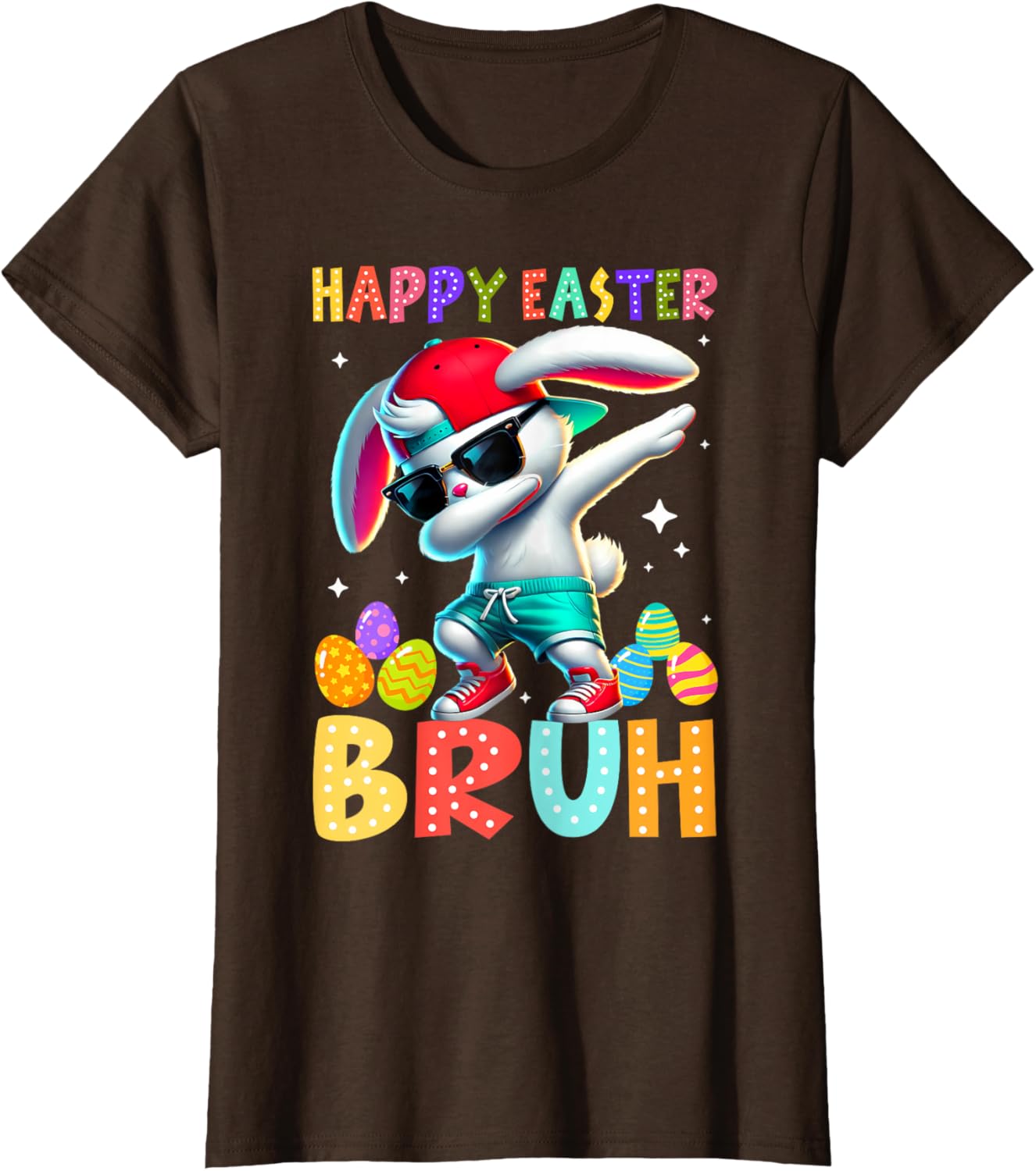 Happy Easter Bruh Bunny Rabbit Easter Day 2025 Boys Girls T-Shirt