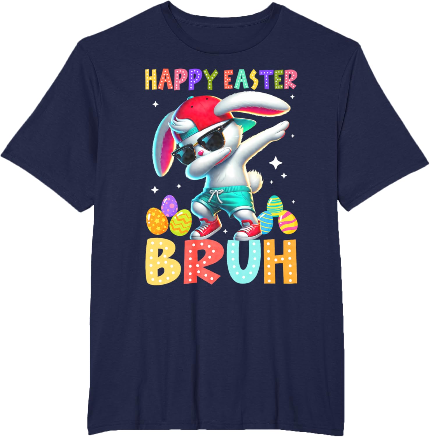 Happy Easter Bruh Bunny Rabbit Easter Day 2025 Boys Girls T-Shirt