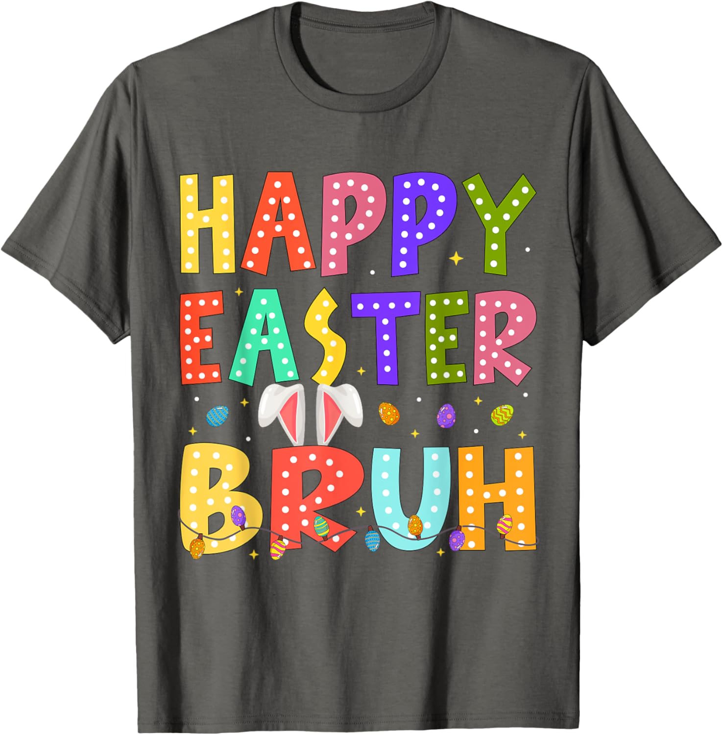 Happy Easter Bruh Bunny Rabbit Easter Day 2025 Boys Girls T-Shirt