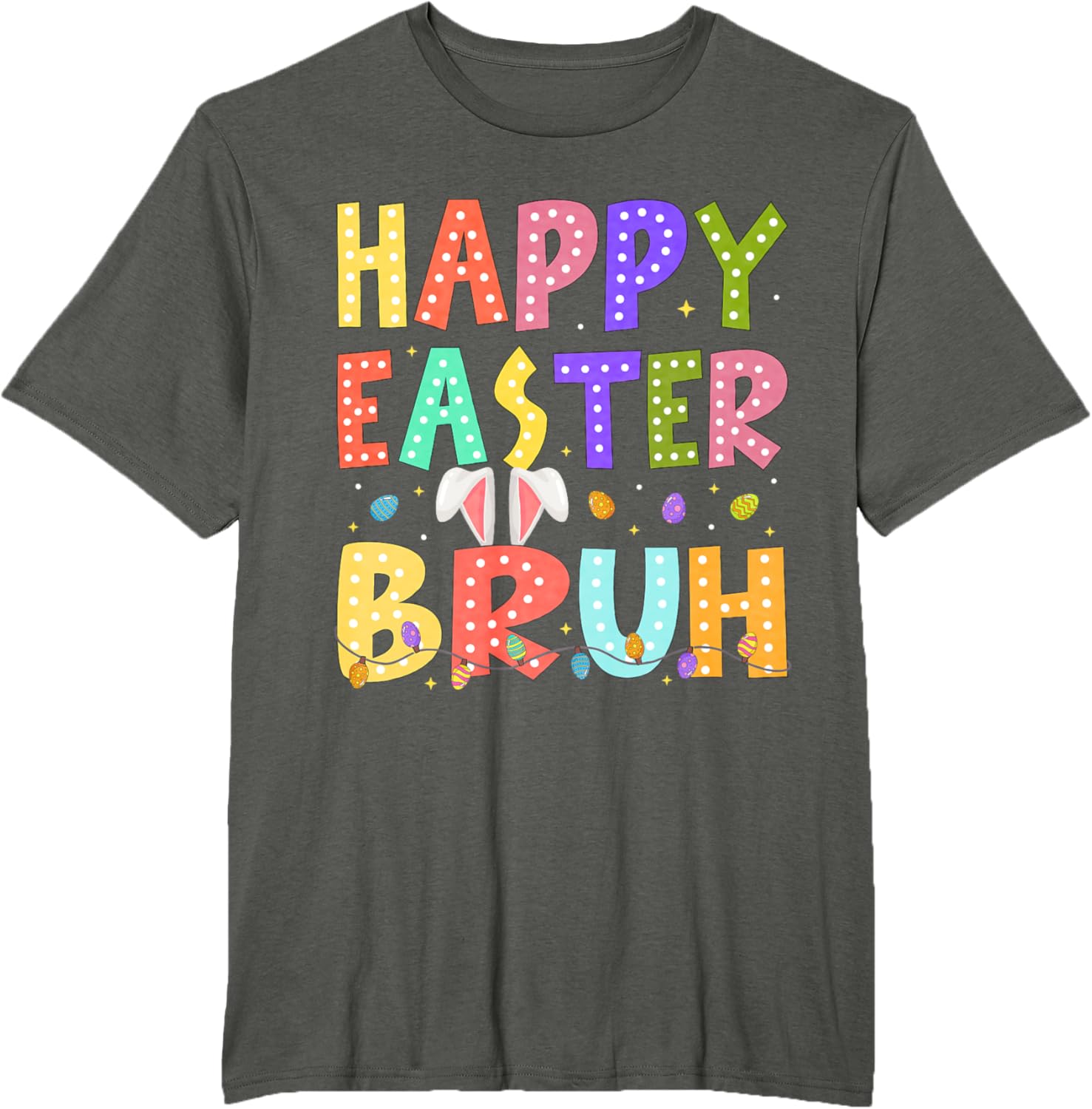 Happy Easter Bruh Bunny Rabbit Easter Day 2025 Boys Girls T-Shirt