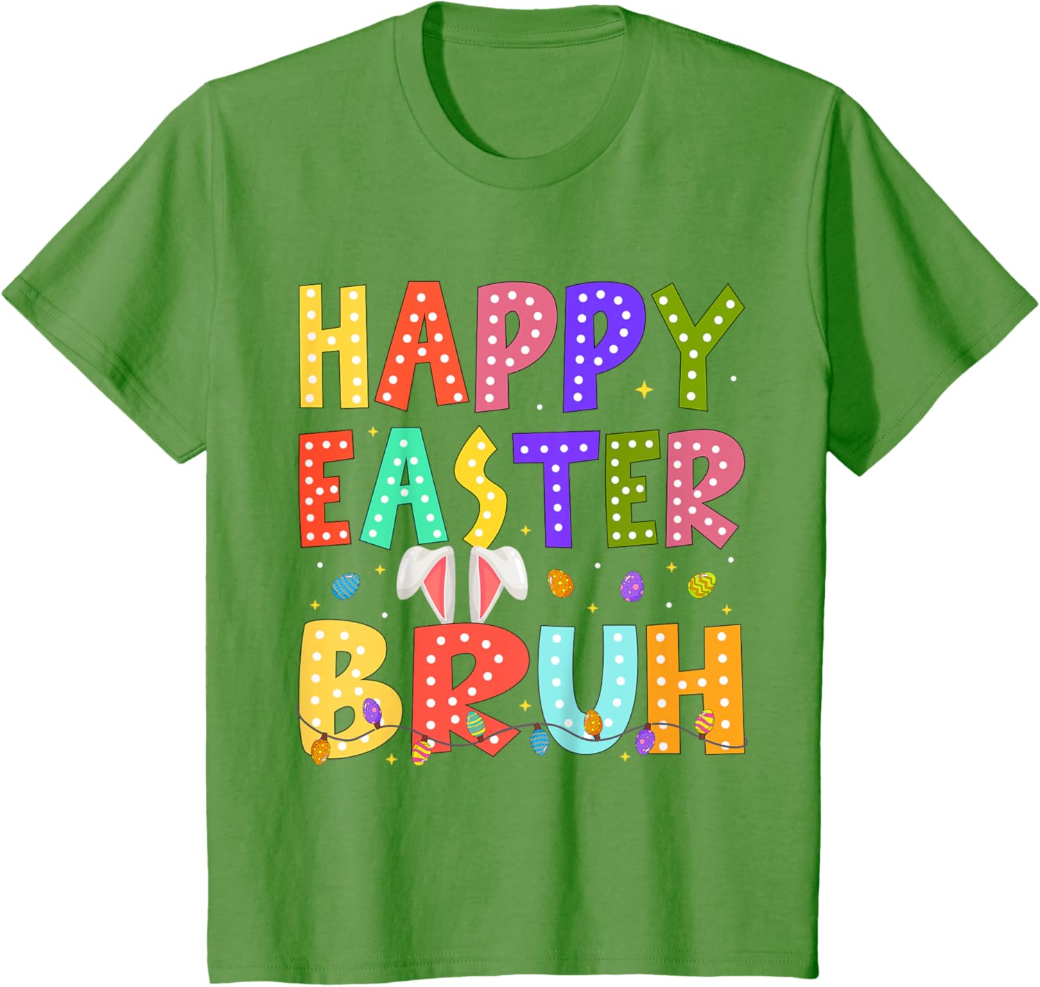 Happy Easter Bruh Bunny Rabbit Easter Day 2025 Boys Girls T-Shirt