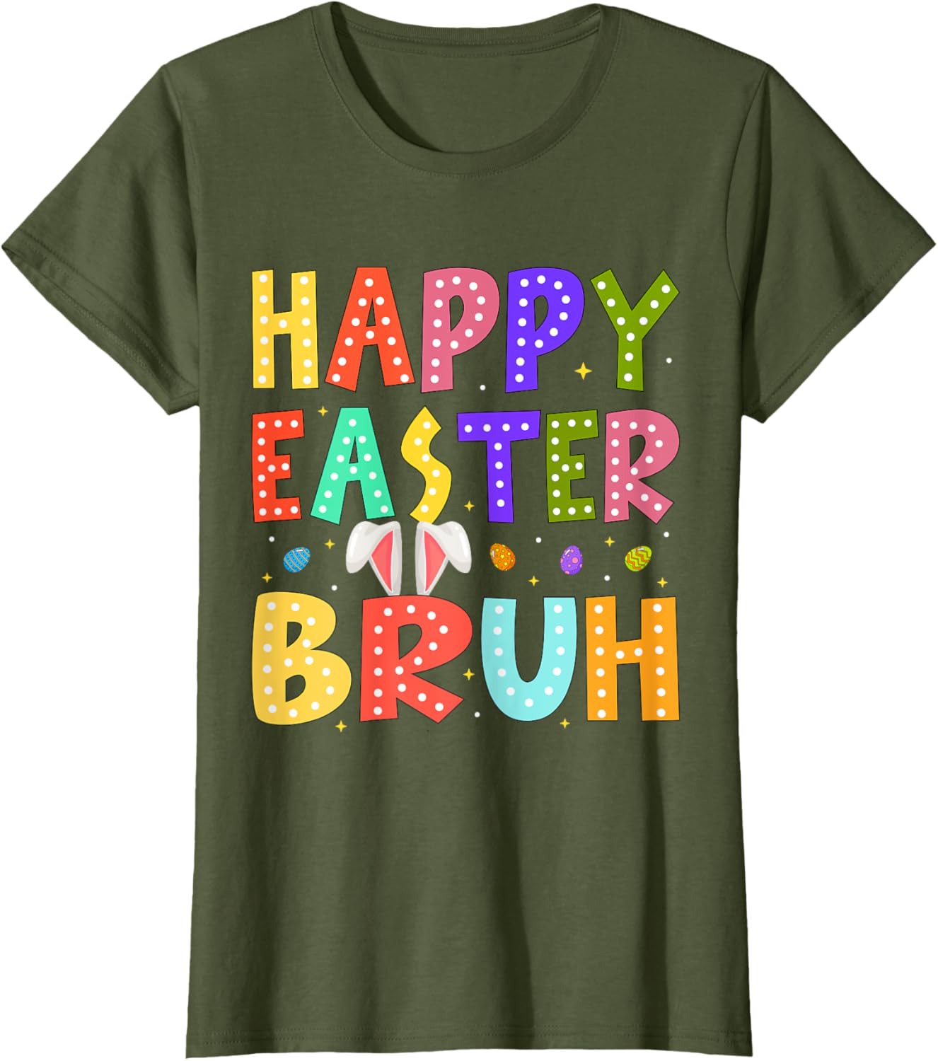 Happy Easter Bruh Bunny Rabbit Easter Day 2025 Boys Girls T-Shirt