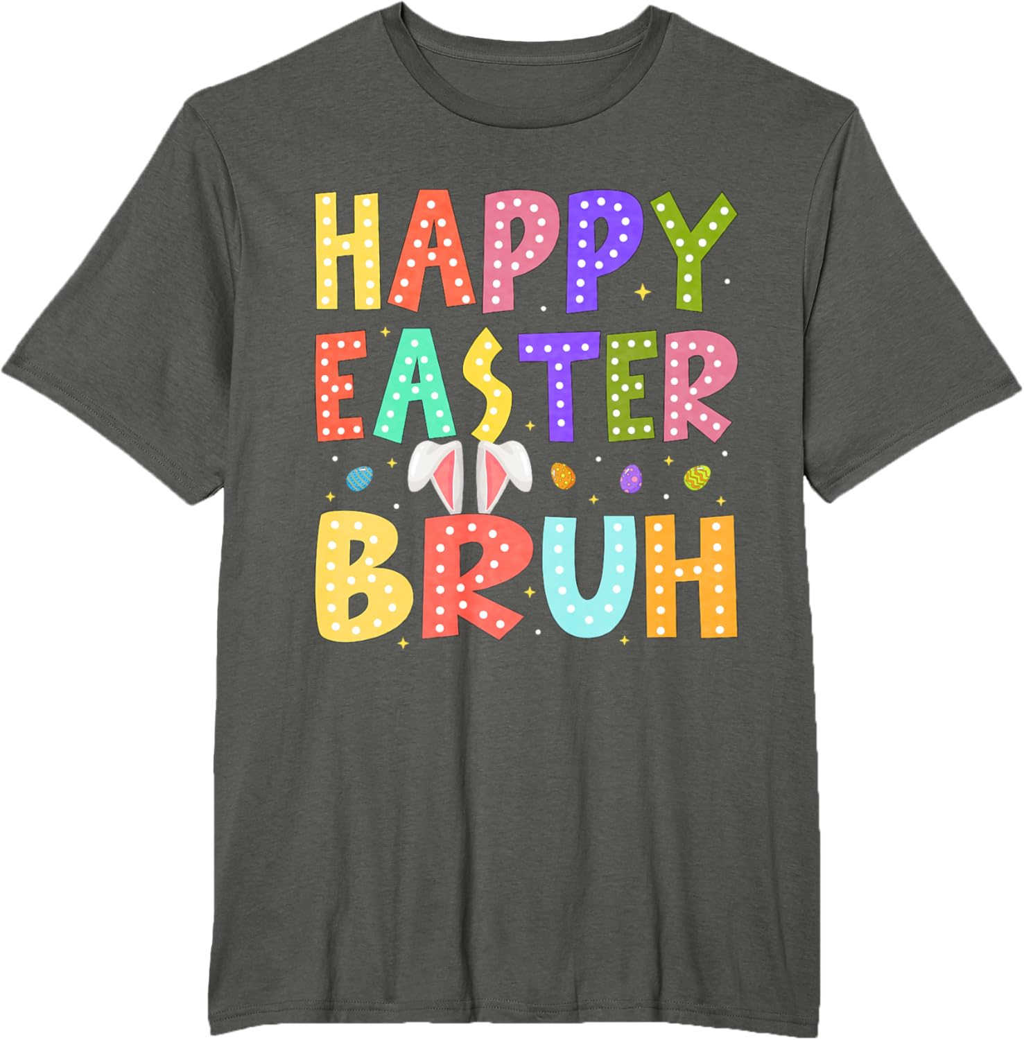 Happy Easter Bruh Bunny Rabbit Easter Day 2025 Boys Girls T-Shirt