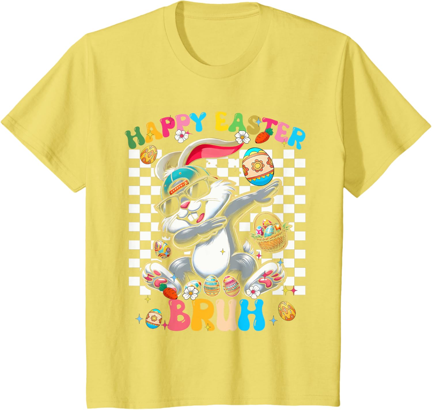 Happy Easter Bruh Cute Rabbit - Dabbing Bunny Rabbit Easter T-Shirt