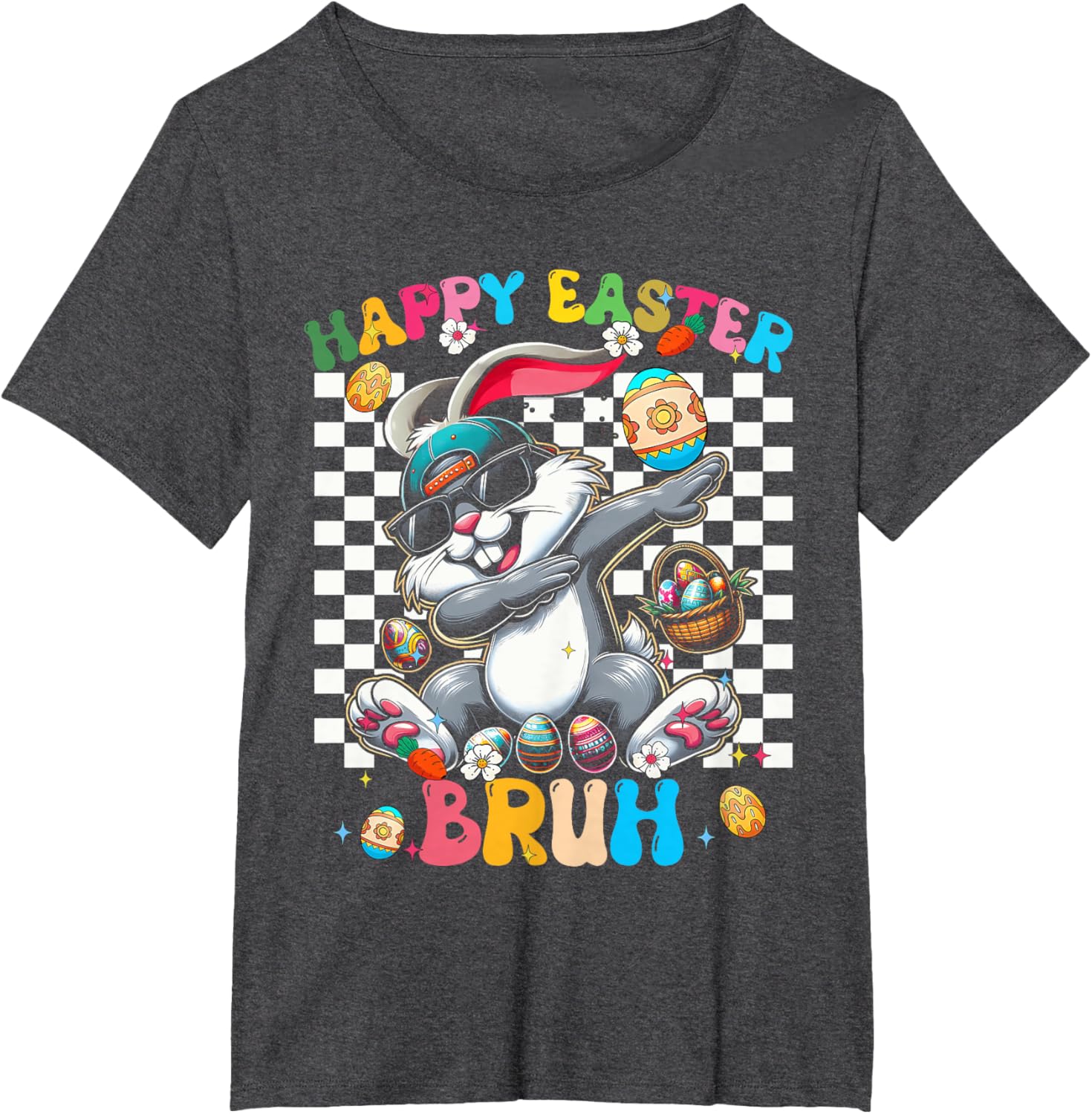 Happy Easter Bruh Cute Rabbit - Dabbing Bunny Rabbit Easter T-Shirt