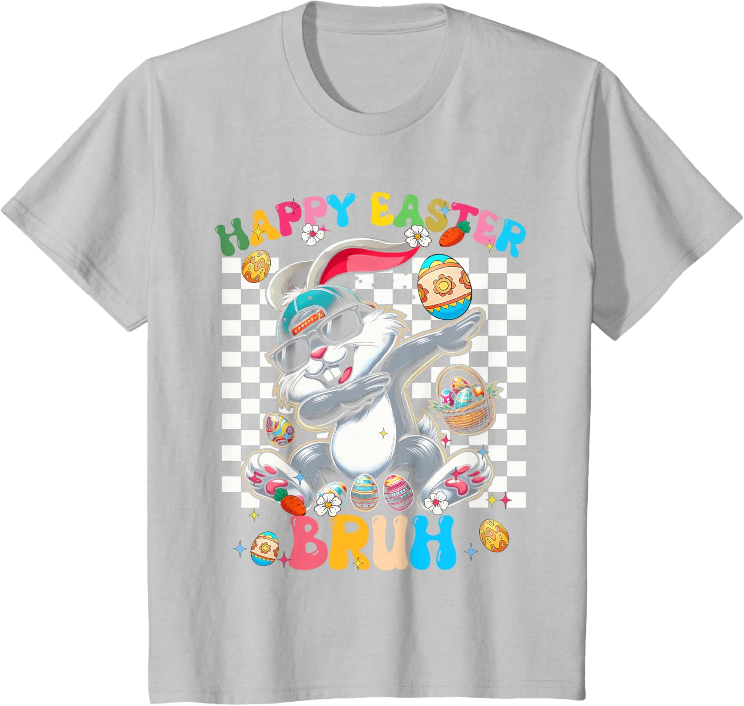 Happy Easter Bruh Cute Rabbit - Dabbing Bunny Rabbit Easter T-Shirt