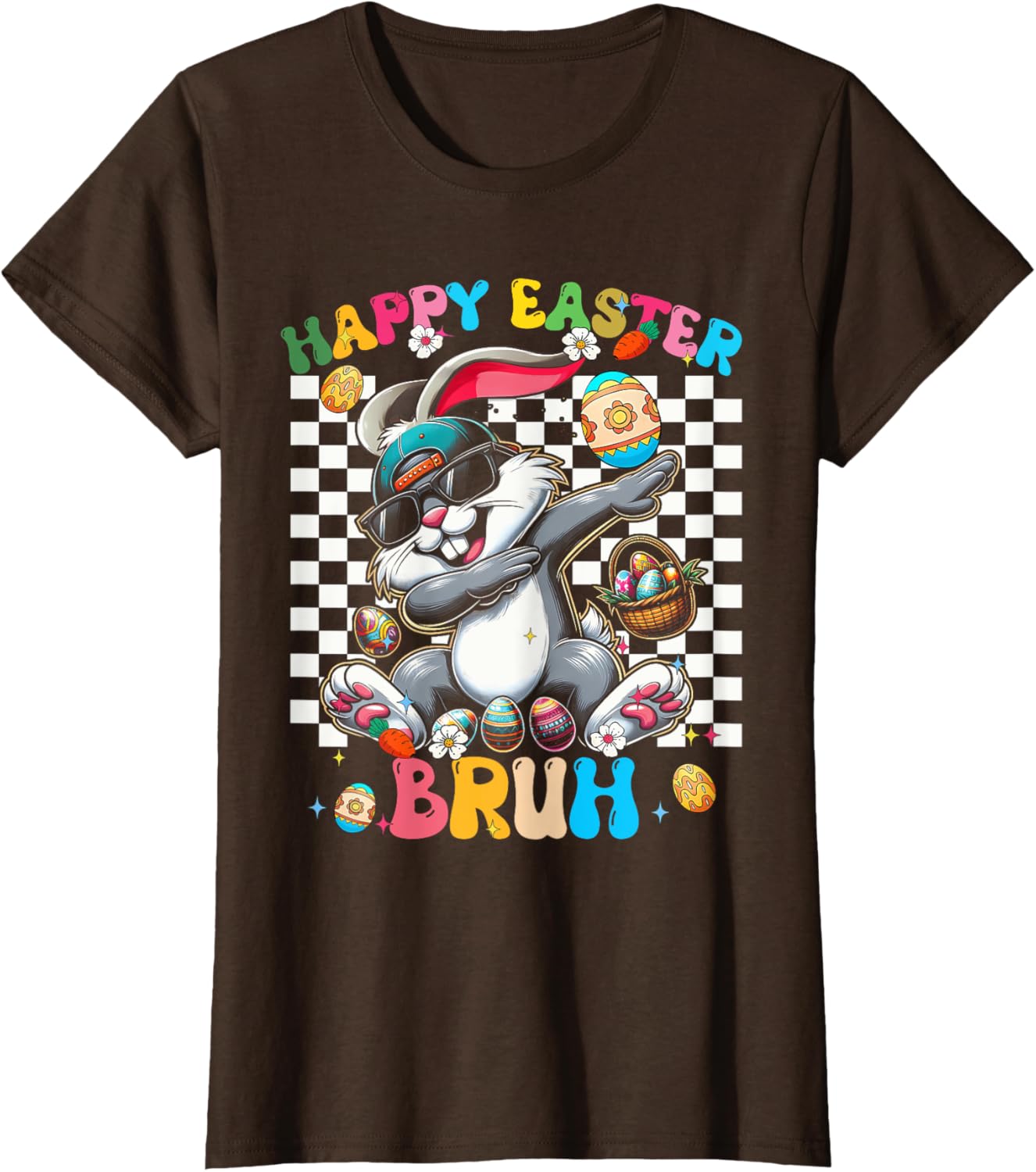 Happy Easter Bruh Cute Rabbit - Dabbing Bunny Rabbit Easter T-Shirt