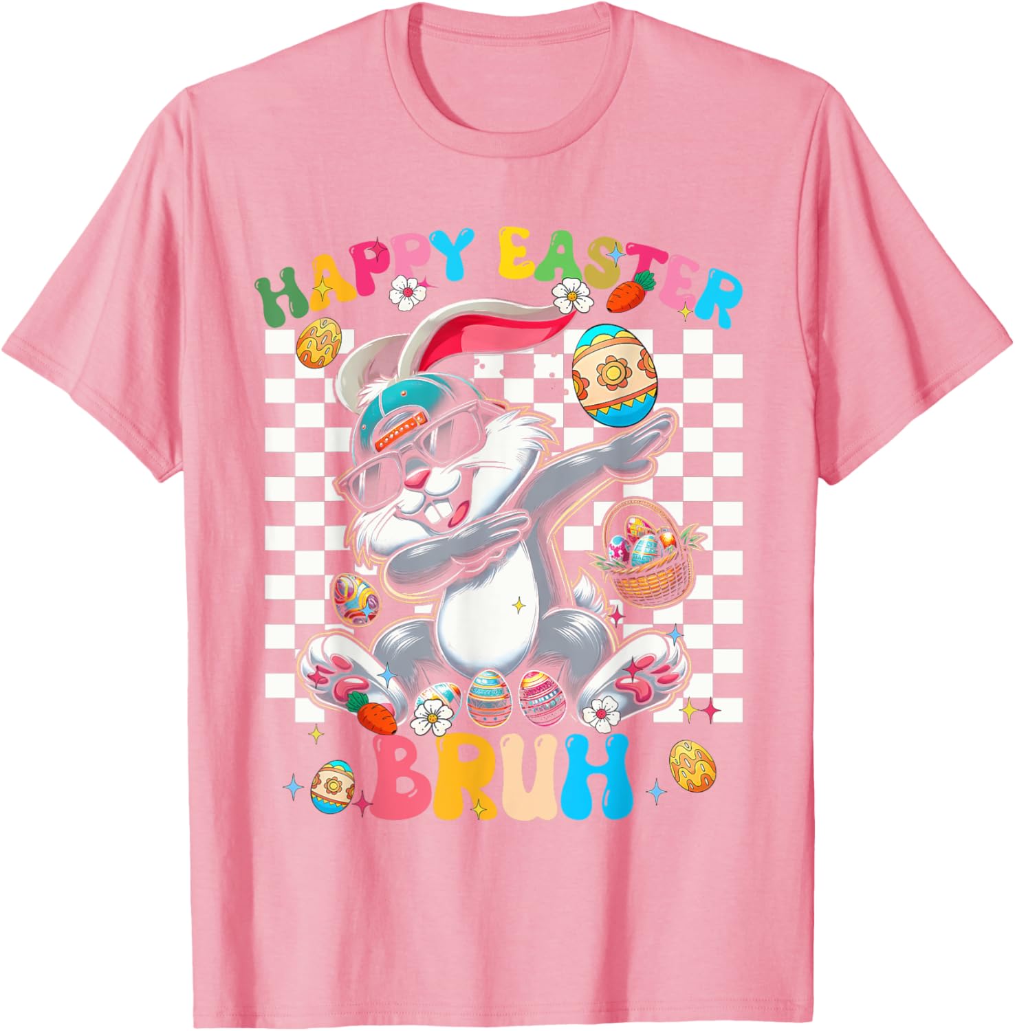 Happy Easter Bruh Cute Rabbit - Dabbing Bunny Rabbit Easter T-Shirt