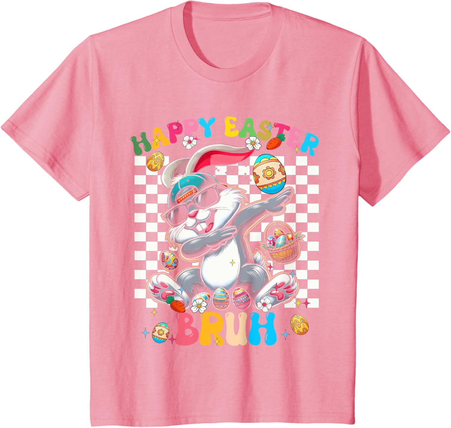 Happy Easter Bruh Cute Rabbit - Dabbing Bunny Rabbit Easter T-Shirt